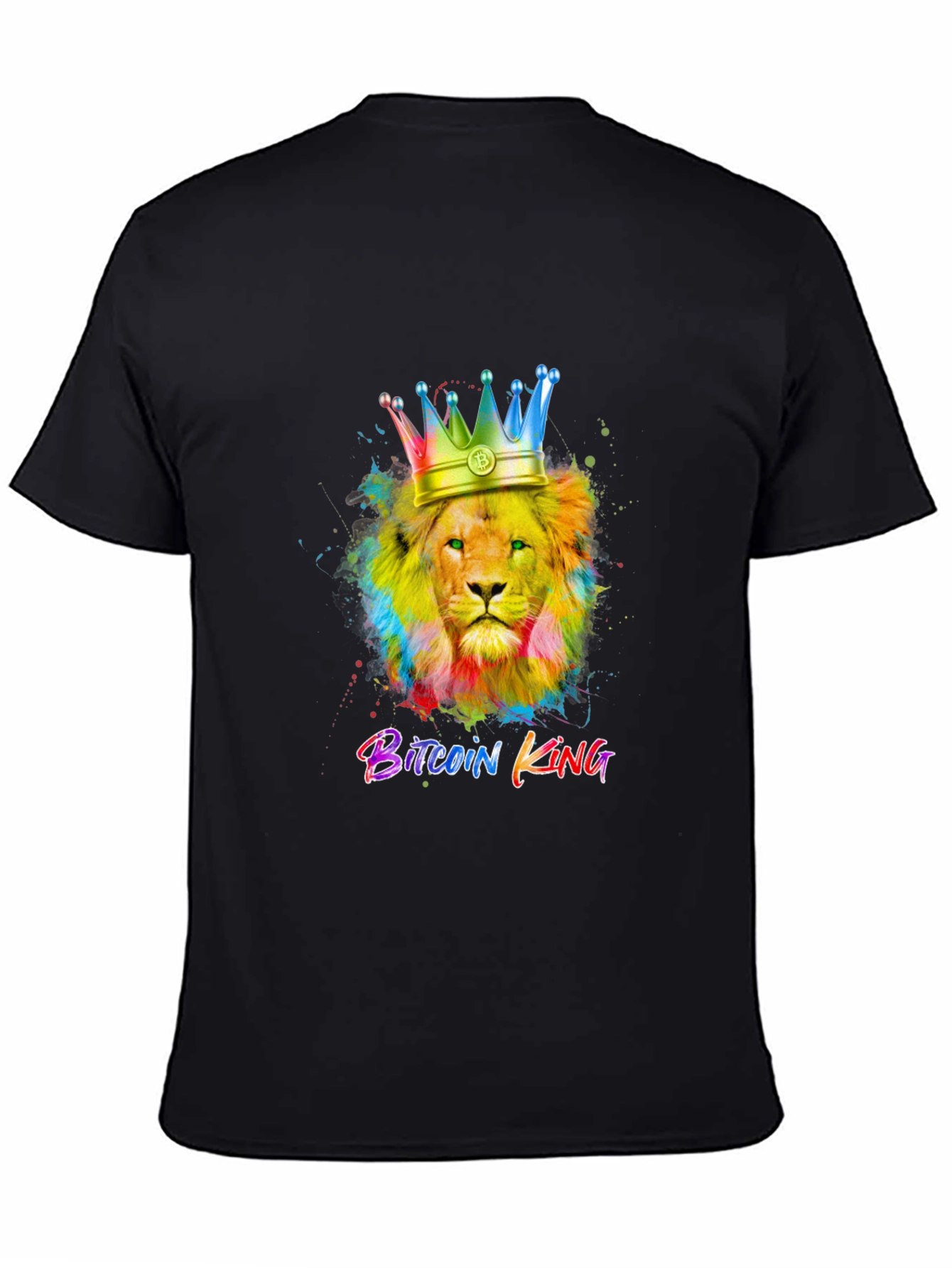 Bitcoin King Lion Graphic T-Shirt