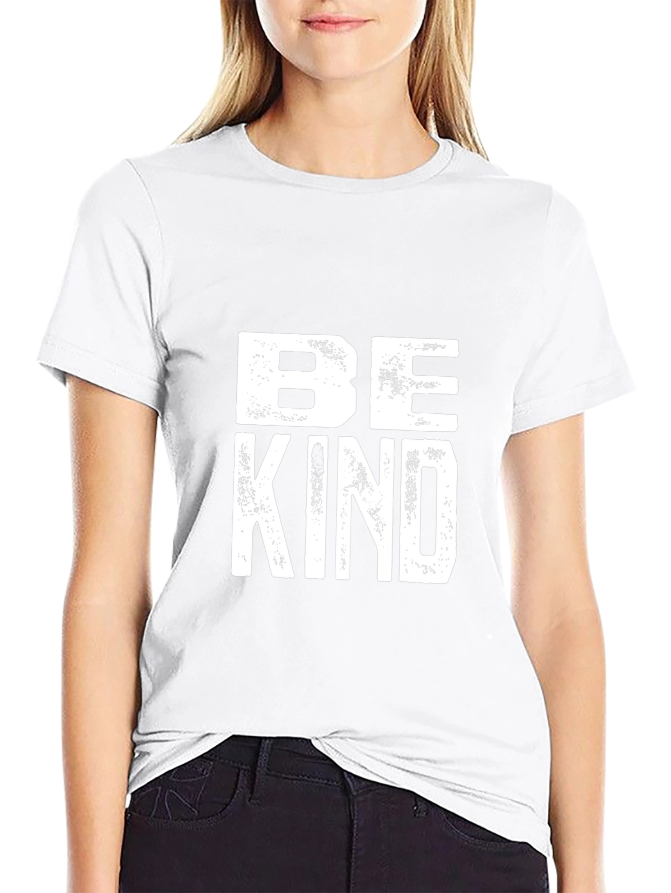 Be Kind Graphic Tee - Black Cotton Blend