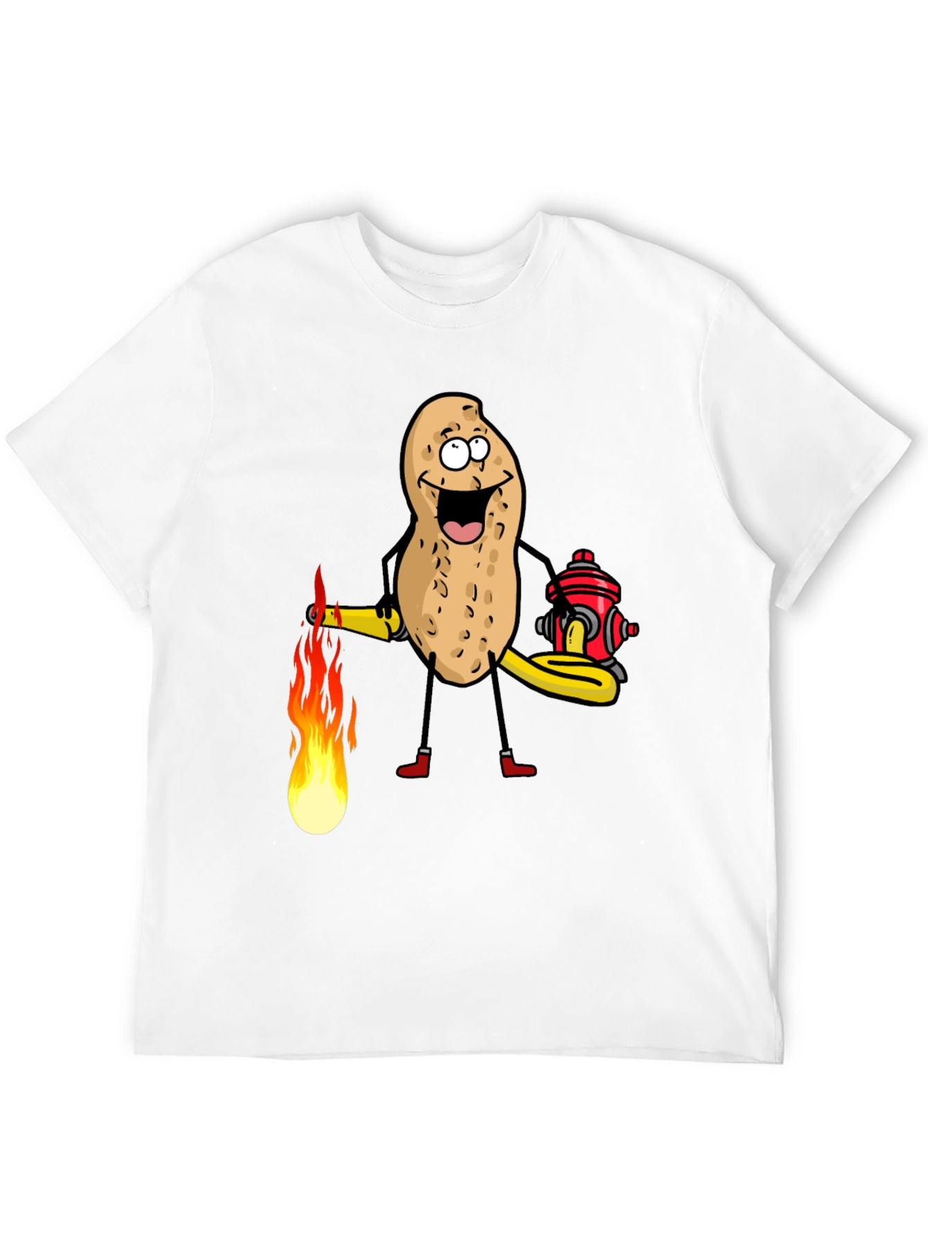Firefighter Peanut Graphic Tee - Black