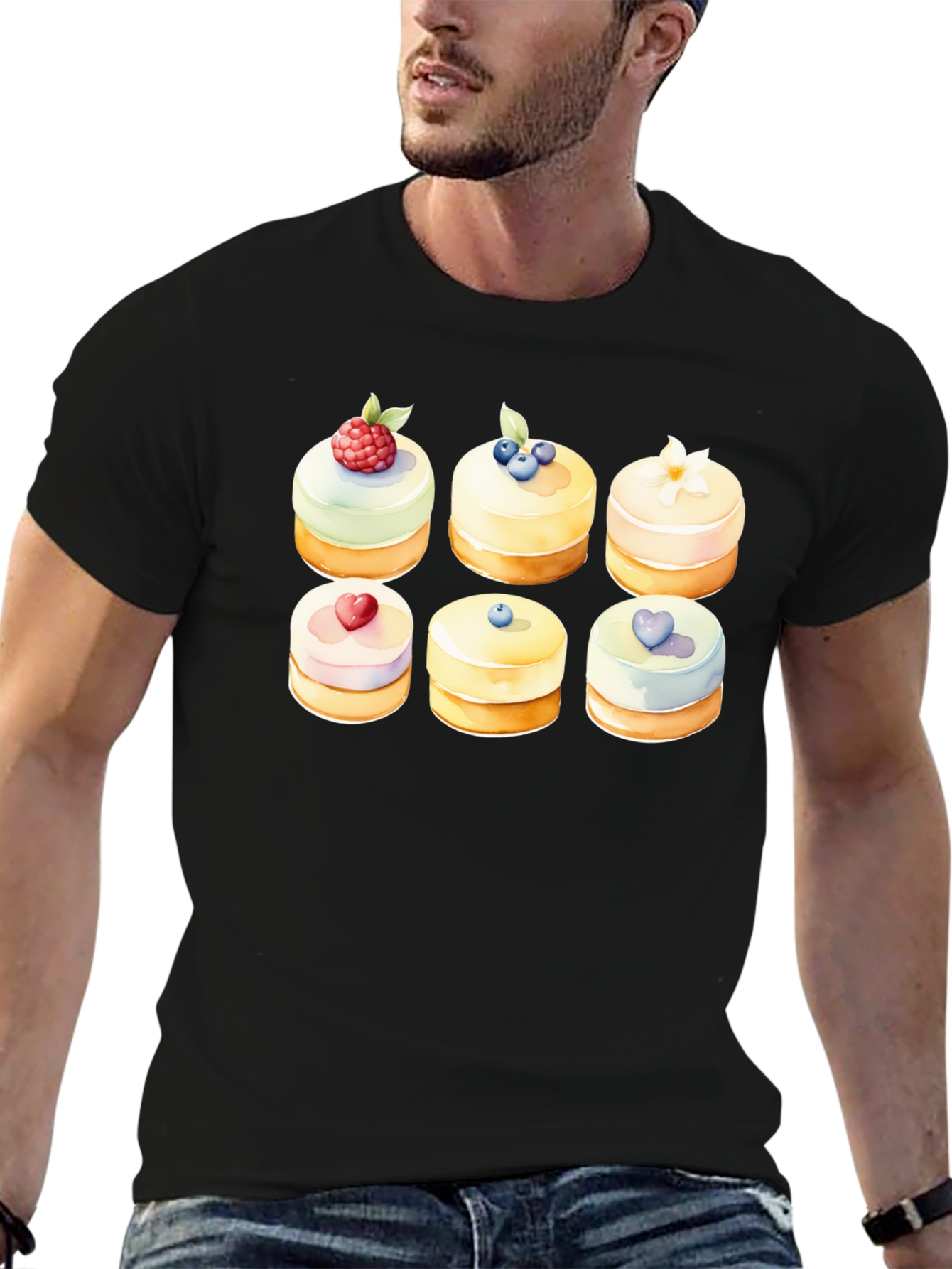 Sweet Cakes T-Shirt - Artistic Dessert Design