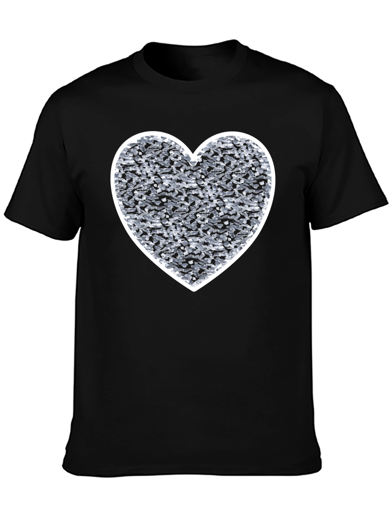 Heart Graphic Black T-Shirt