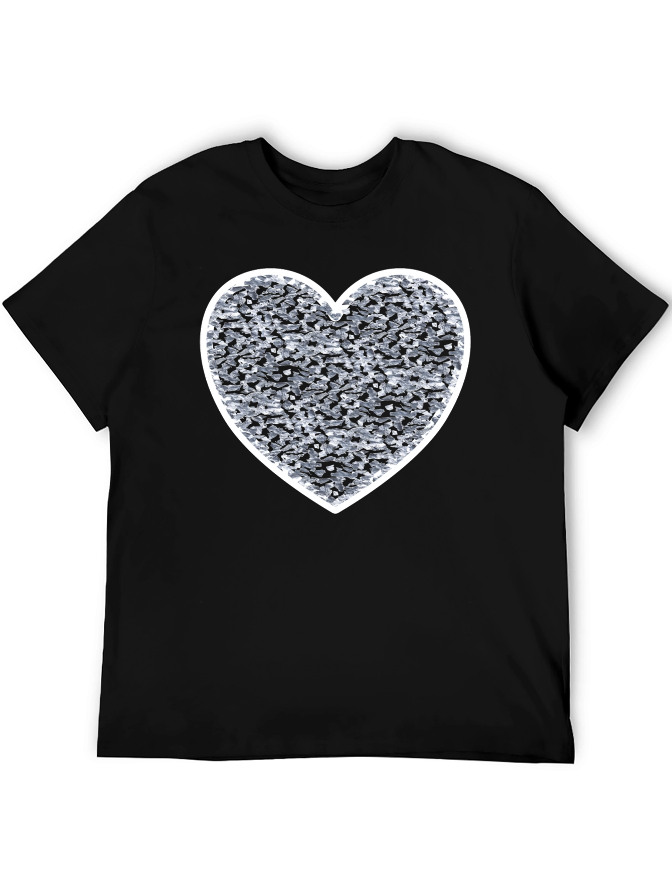 Heart Graphic Black T-Shirt