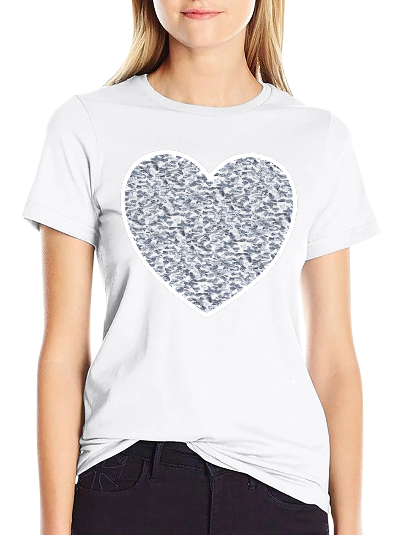Heart Graphic Black T-Shirt
