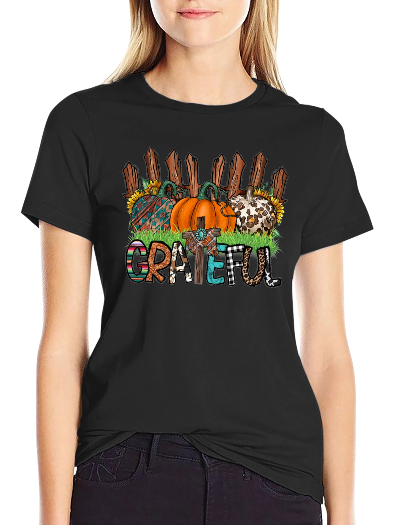 Grateful Fall Pumpkin T-Shirt