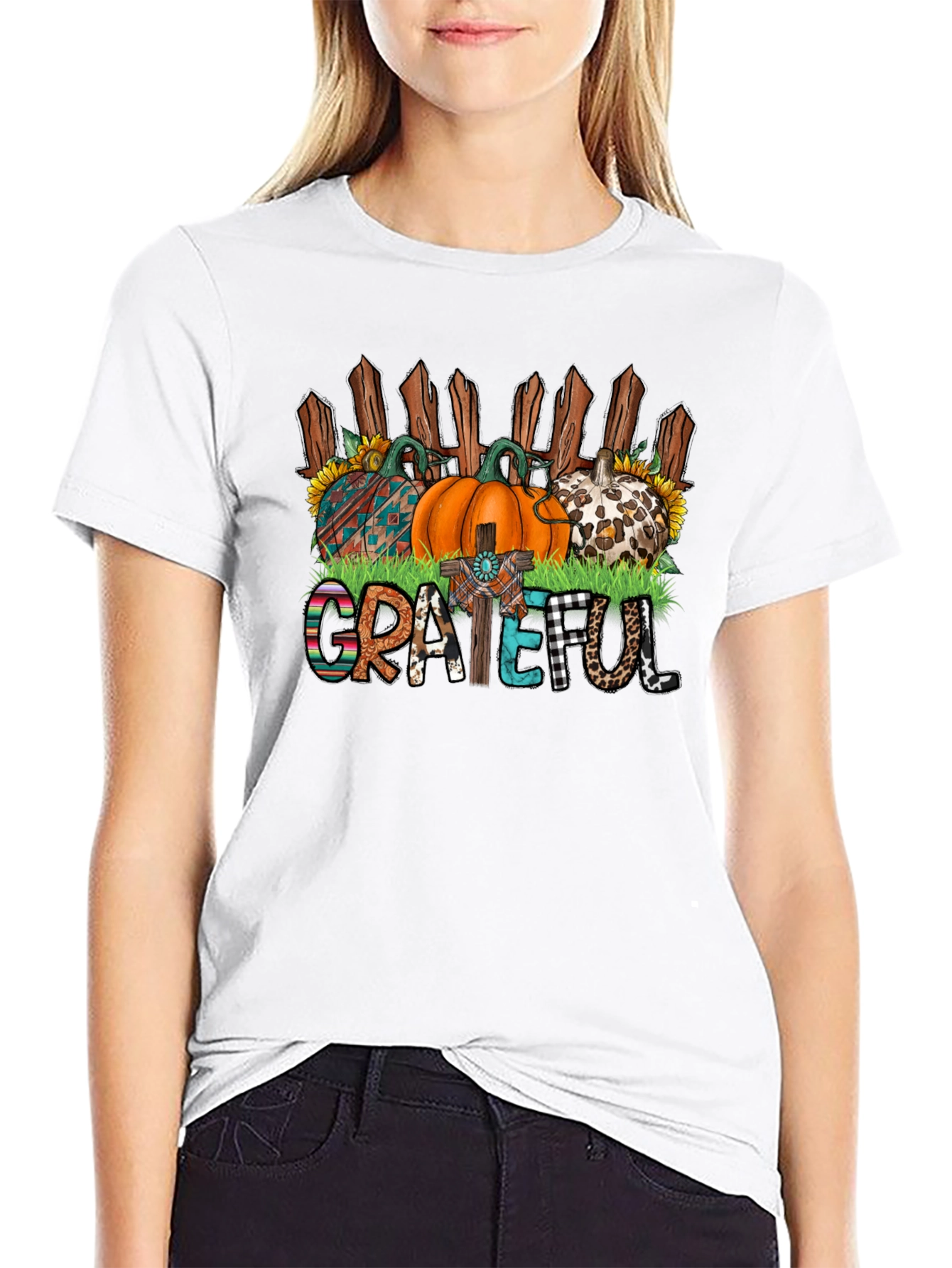 Grateful Fall Pumpkin T-Shirt