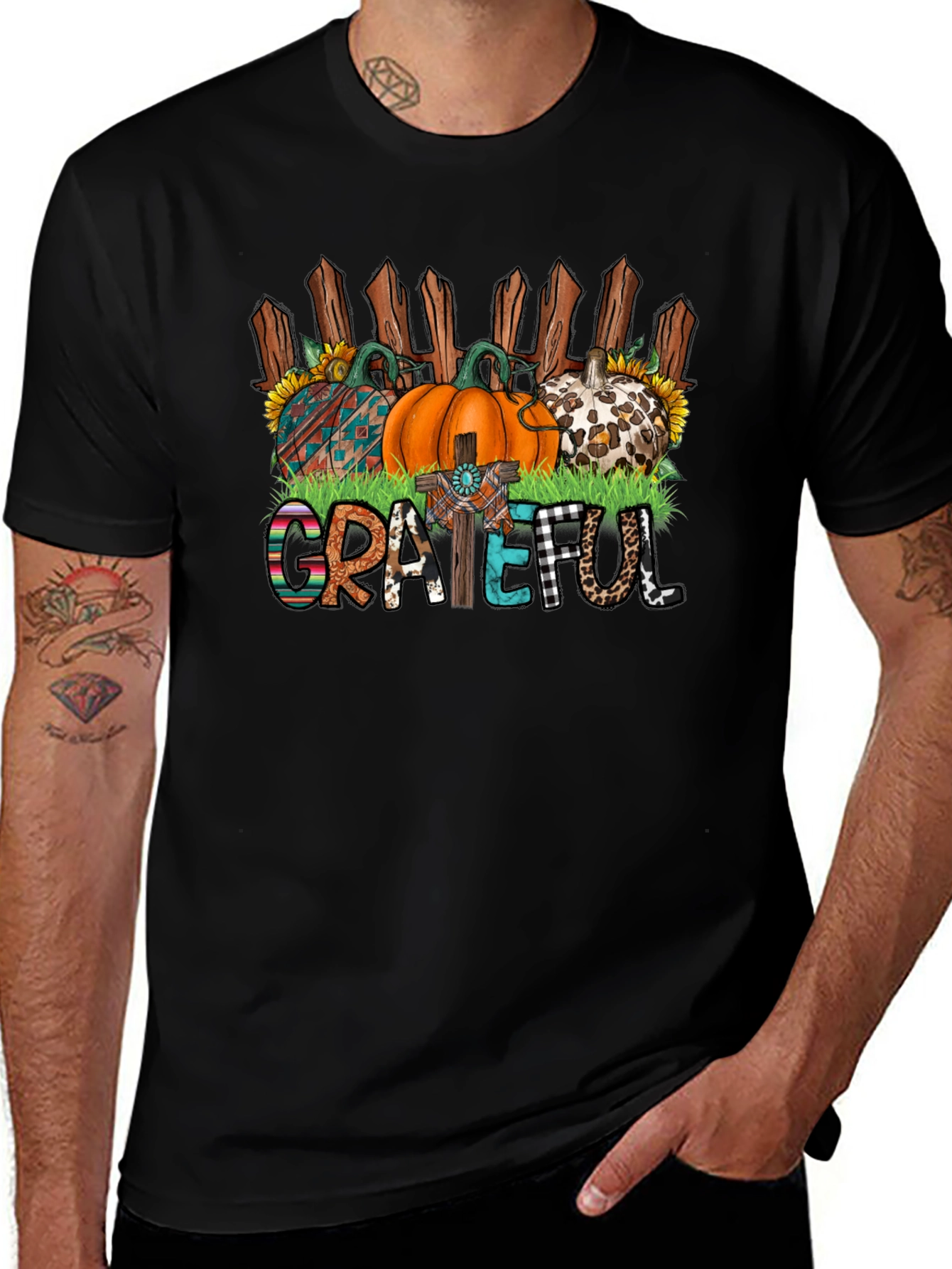 Grateful Fall Pumpkin T-Shirt