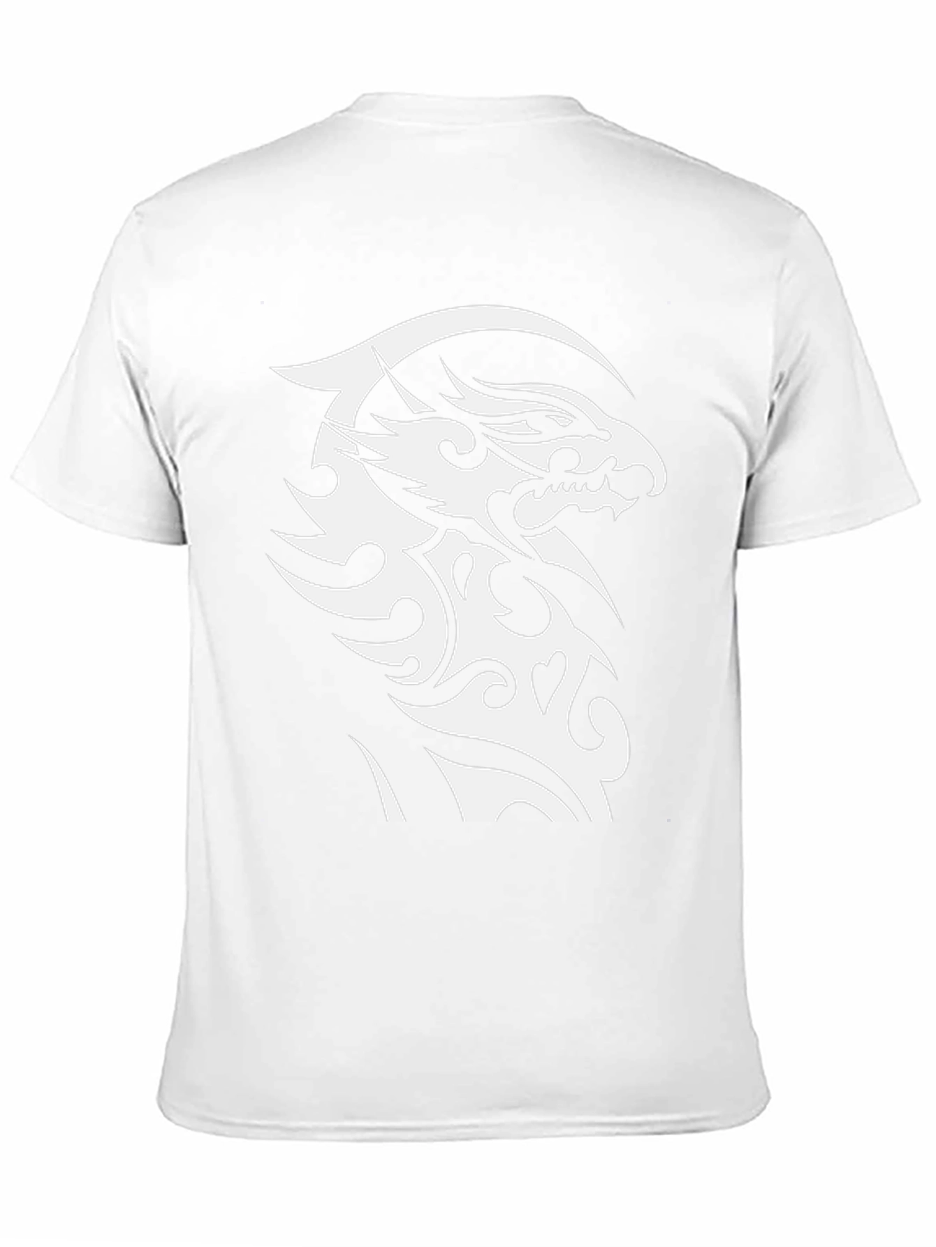 Tribal Dragon Graphic Tee - Black Cotton
