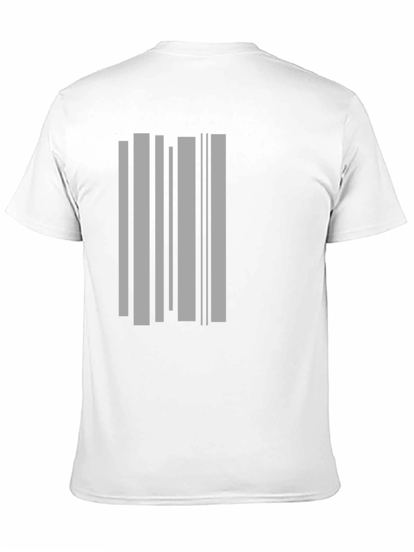 Modern Barcode Graphic Black T-Shirt