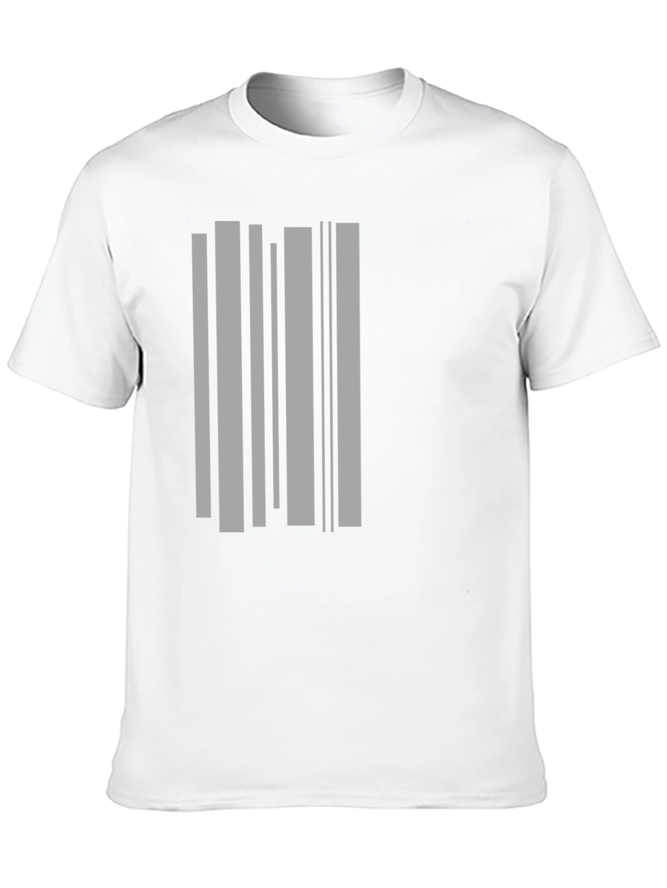 Modern Barcode Graphic Black T-Shirt