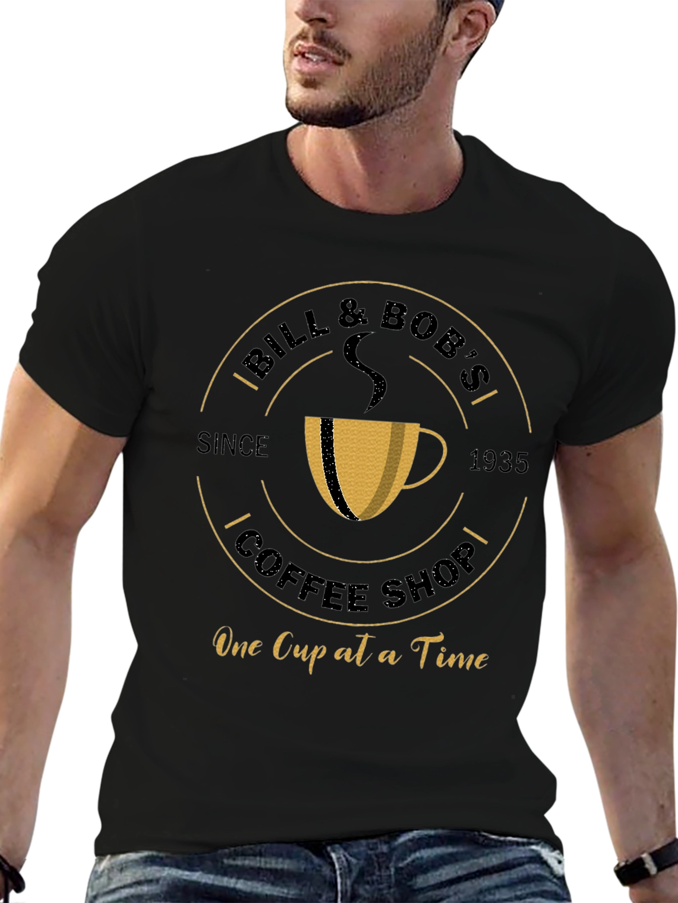 Bill & Bobs Coffee Shop Black T-Shirt