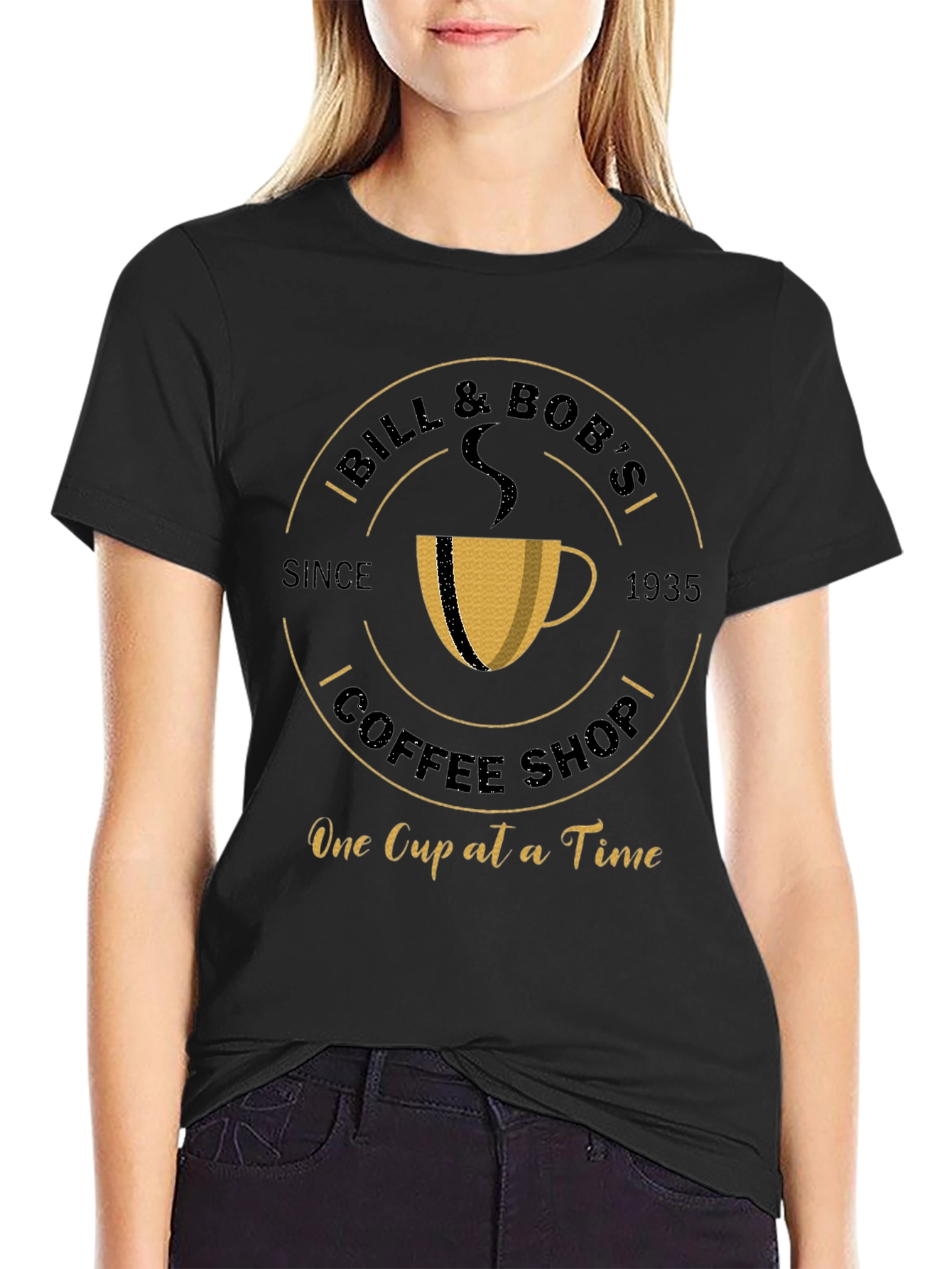 Bill & Bobs Coffee Shop Black T-Shirt