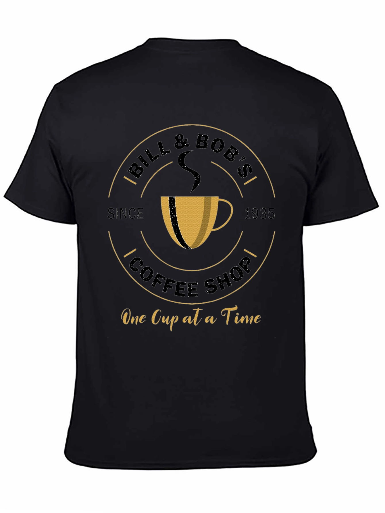 Bill & Bobs Coffee Shop Black T-Shirt