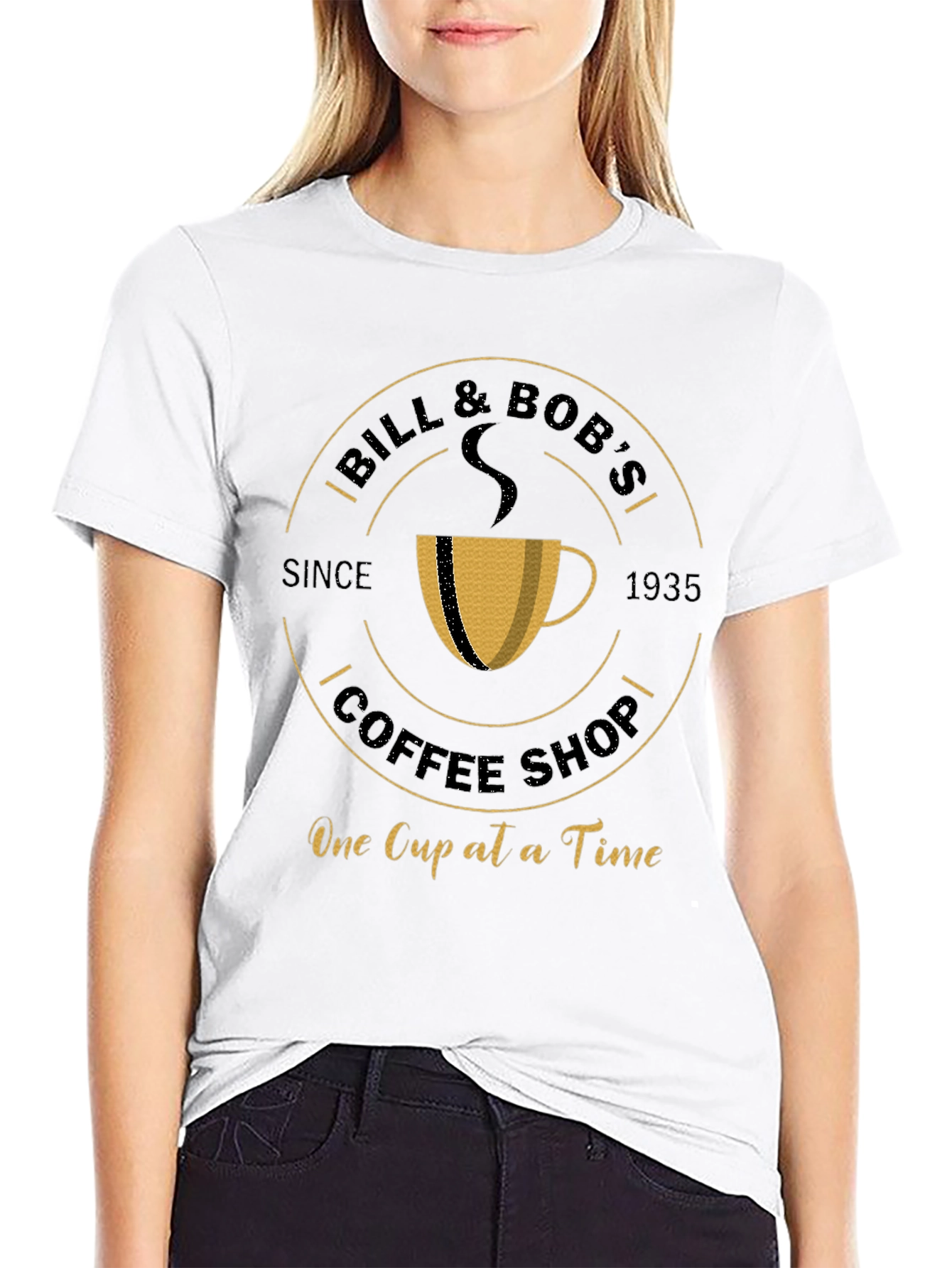 Bill & Bobs Coffee Shop Black T-Shirt