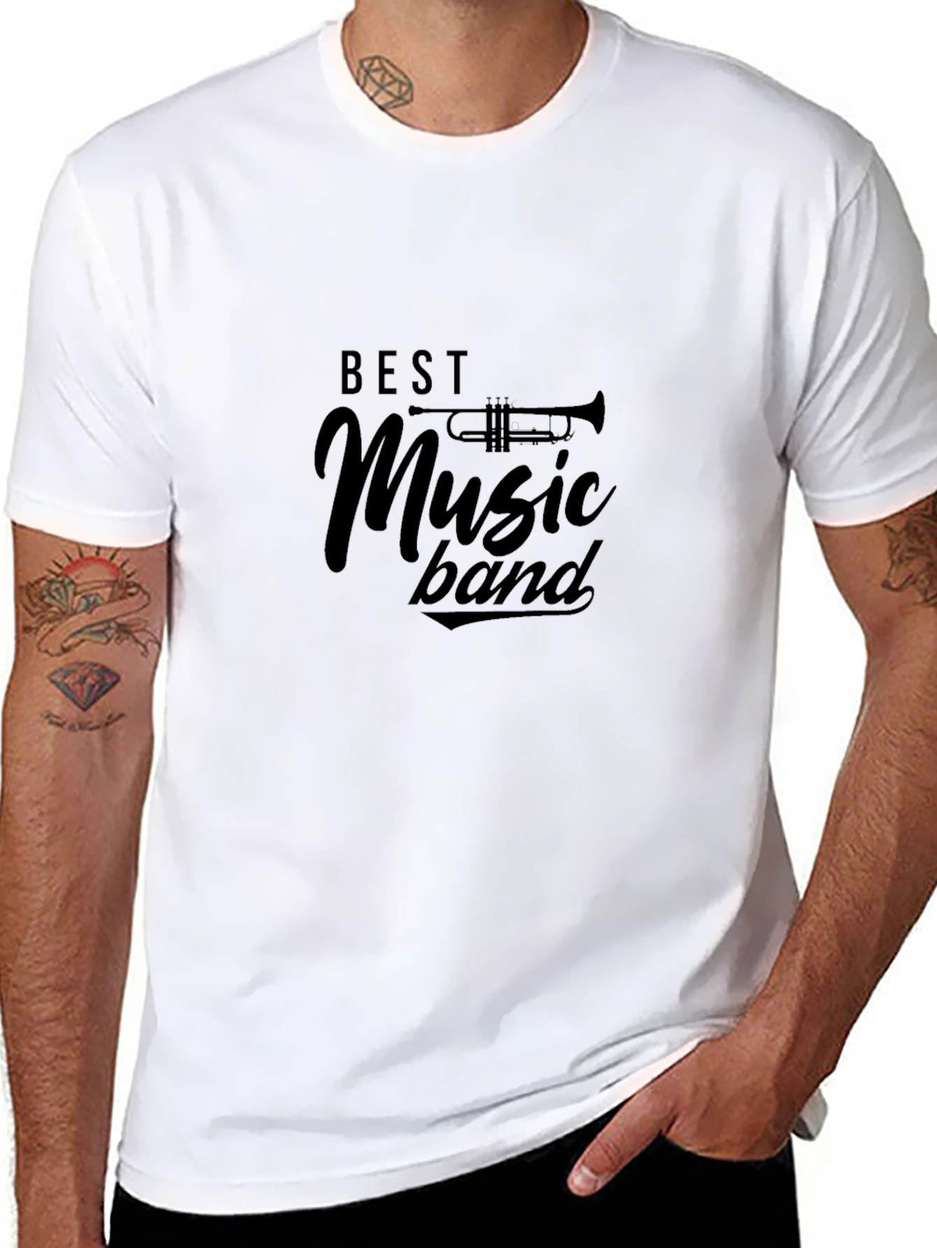 Best Music Band Black Graphic Tee