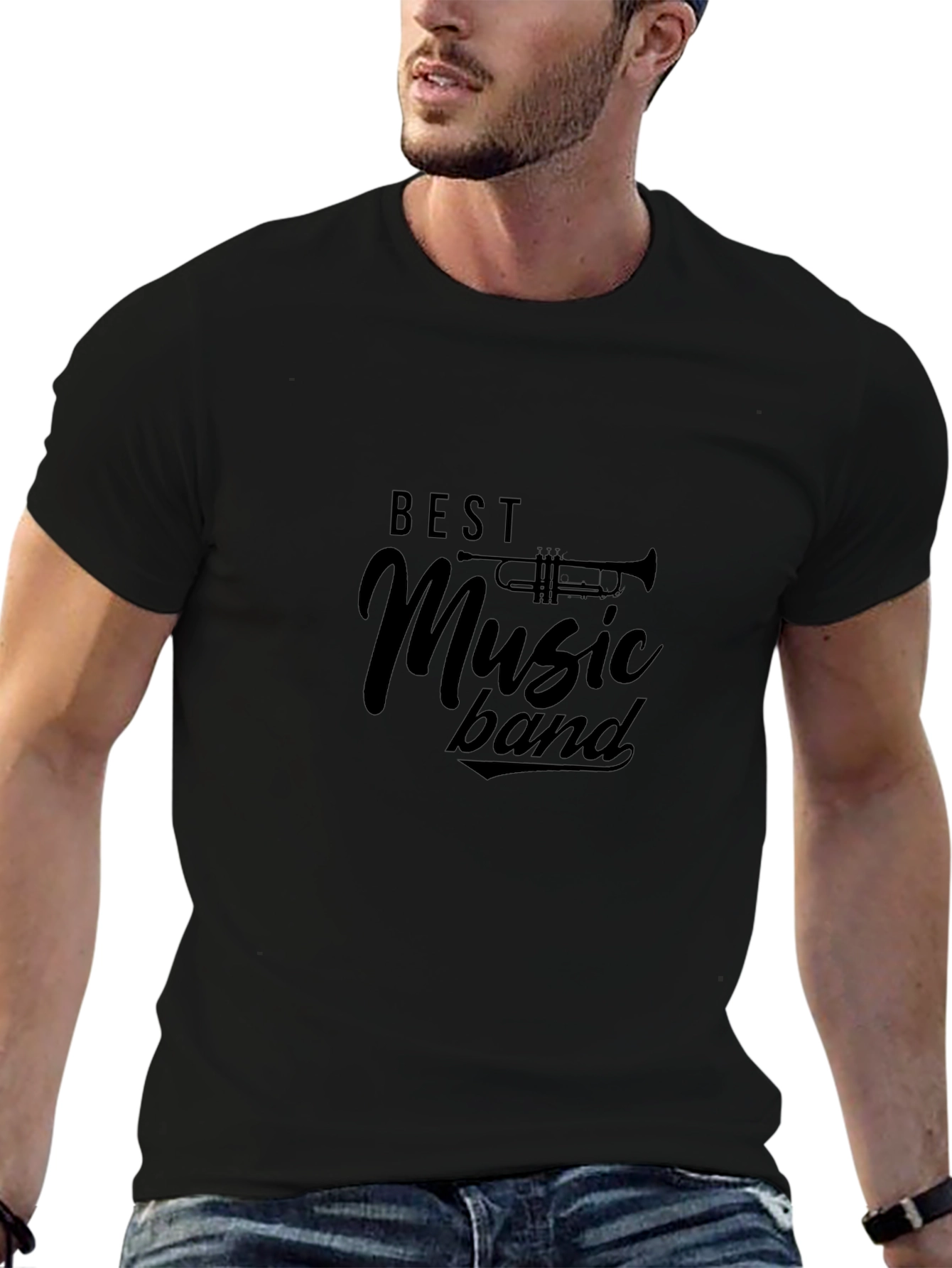 Best Music Band Black Graphic Tee