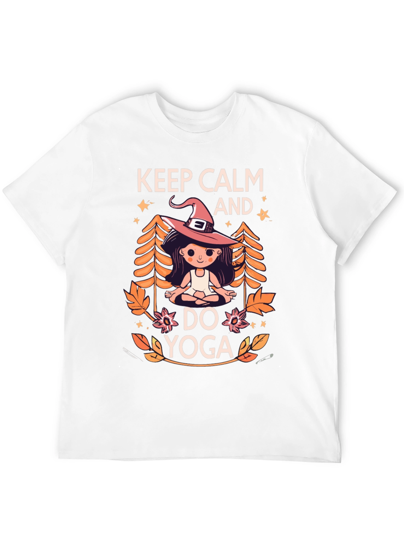 Keep Calm and Do Yoga Witch Graphic T-Shirt