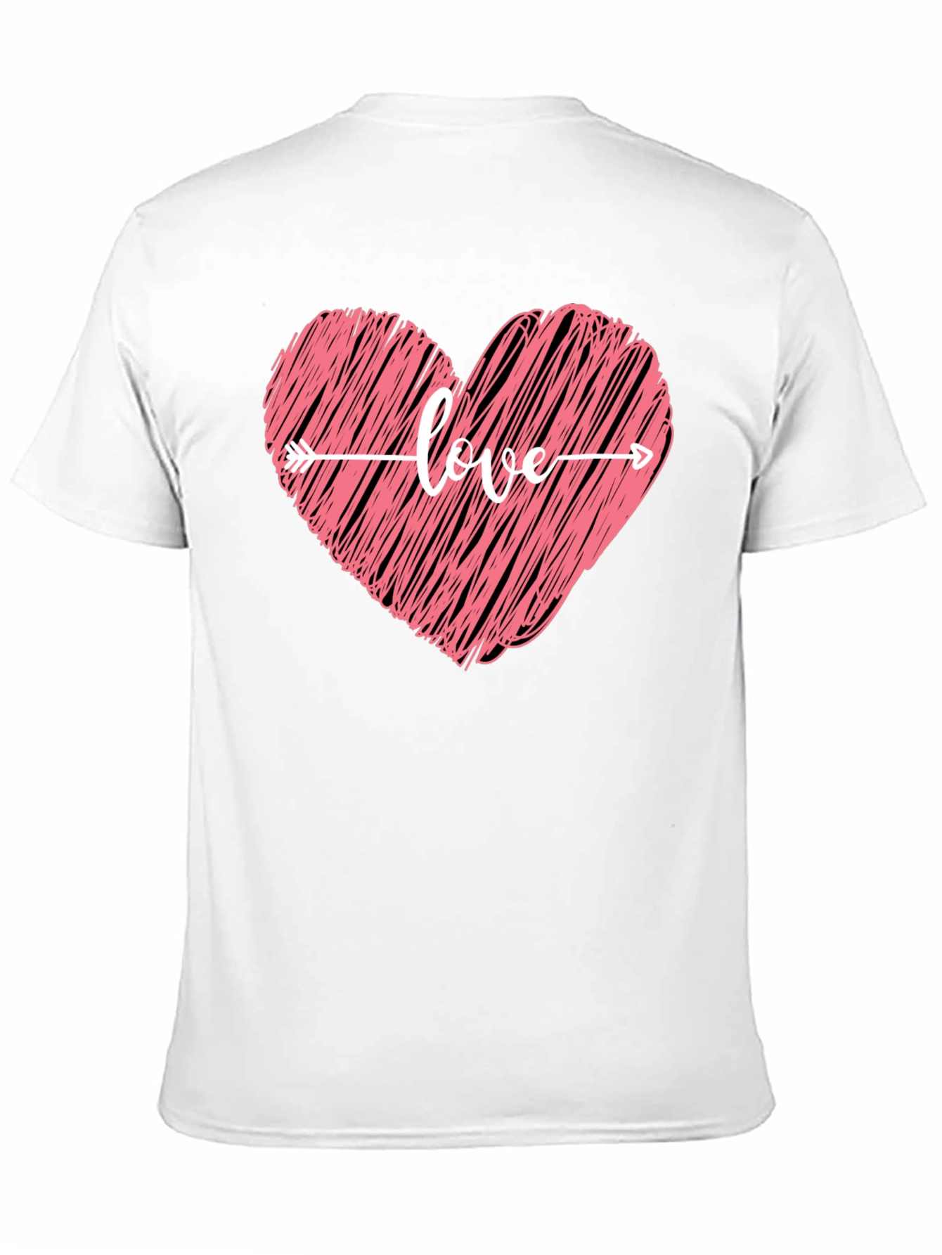 Love Heart Arrow Graphic Tee - Black T-Shirt