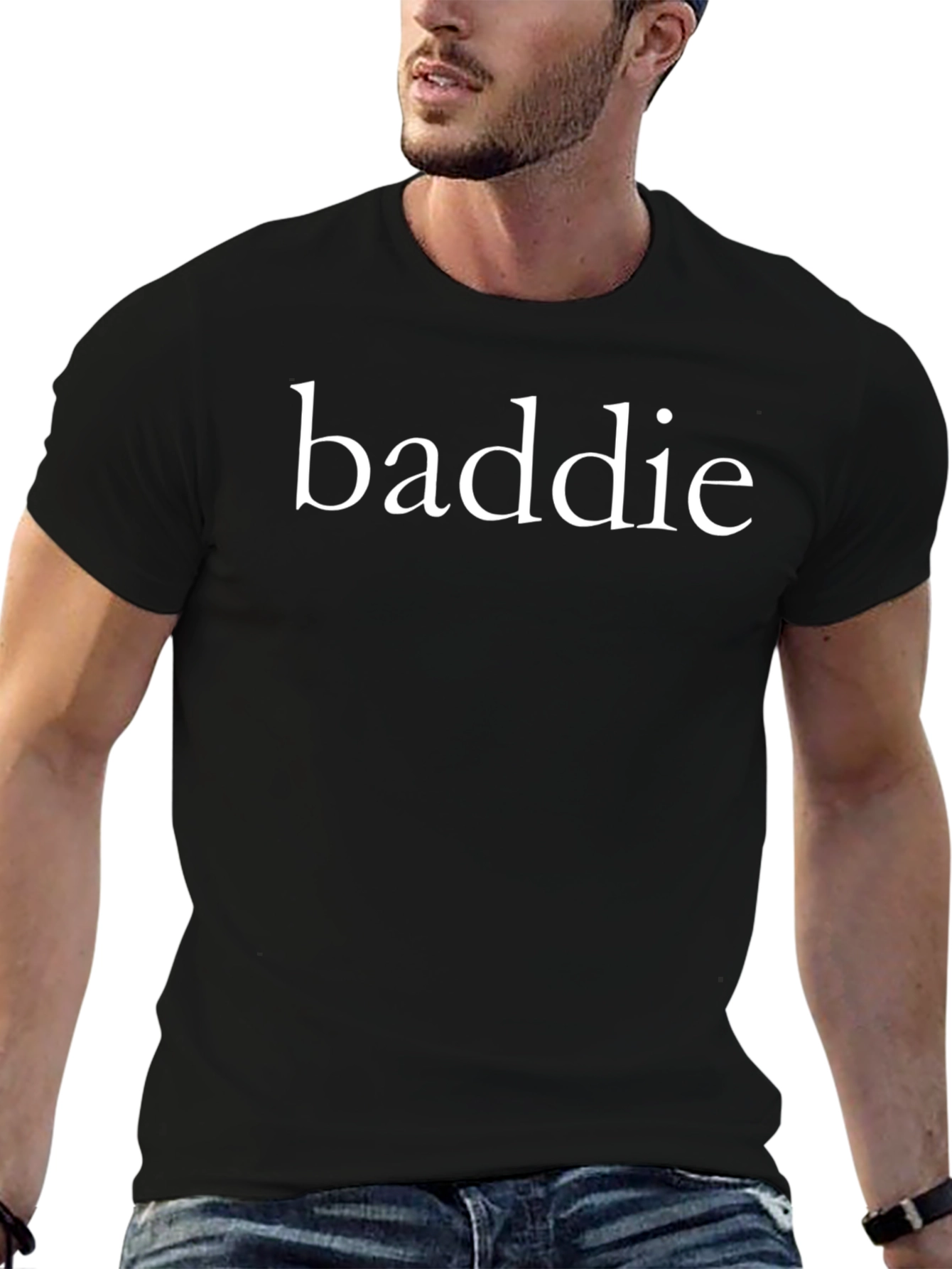 Baddie Graphic Tee - Black Cotton T-Shirt
