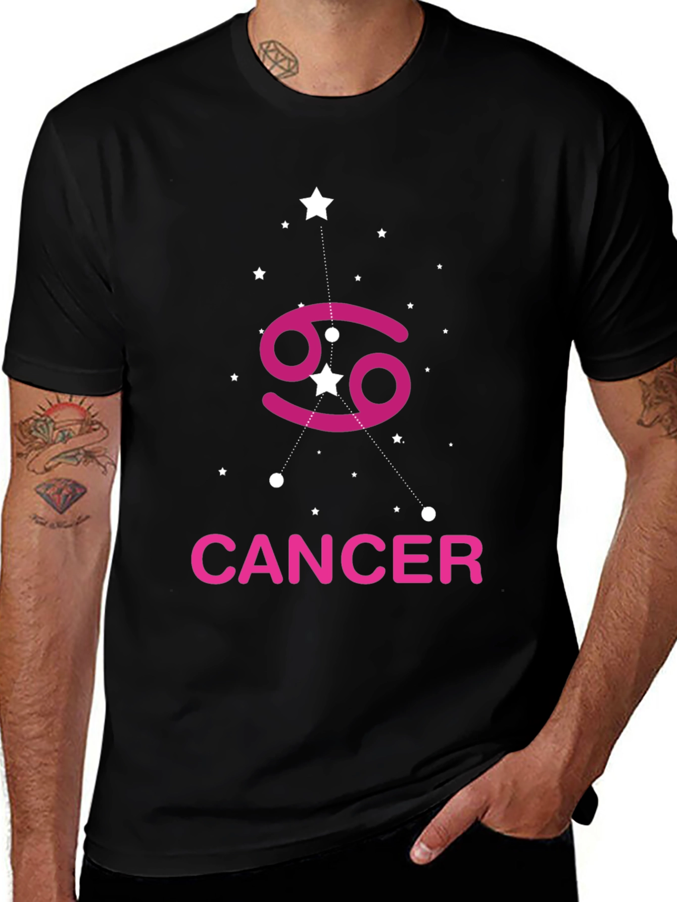 Cancer Zodiac Black T-Shirt