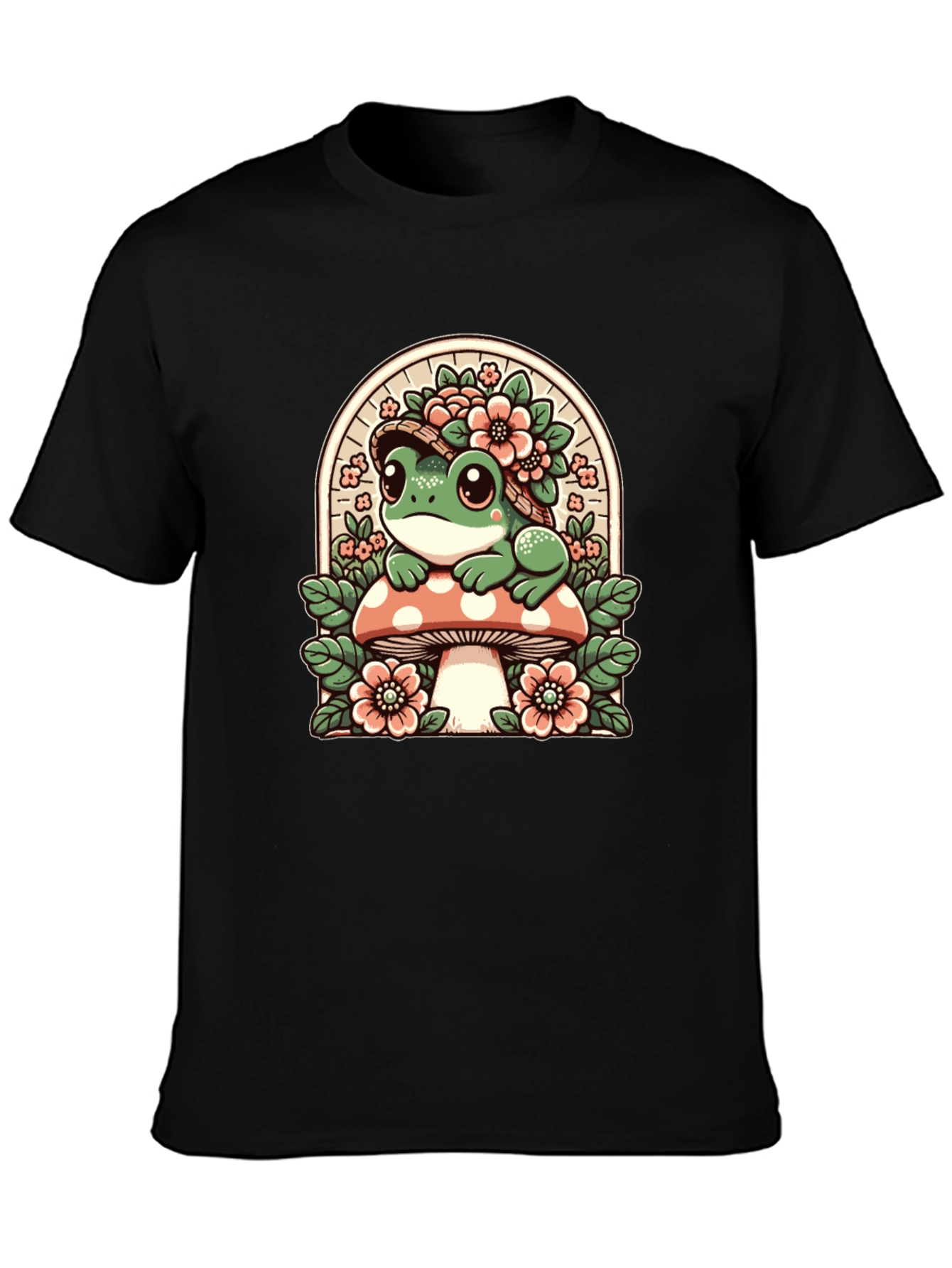 Frog on Mushroom Graphic Tee