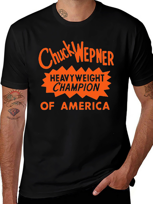 Chuck Wepner Heavyweight Champion Black T-Shirt