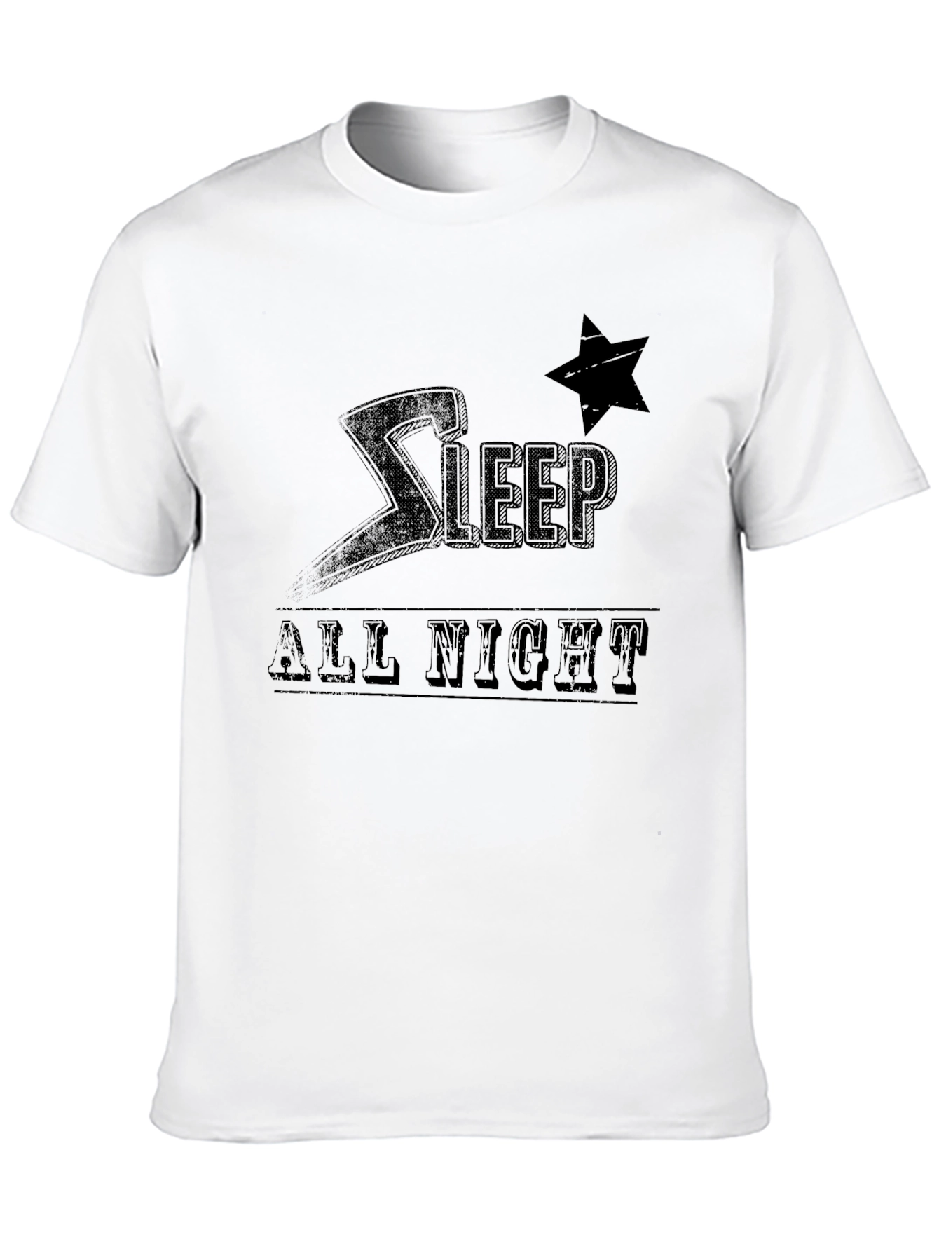 Sleep All Night Black Graphic Tee