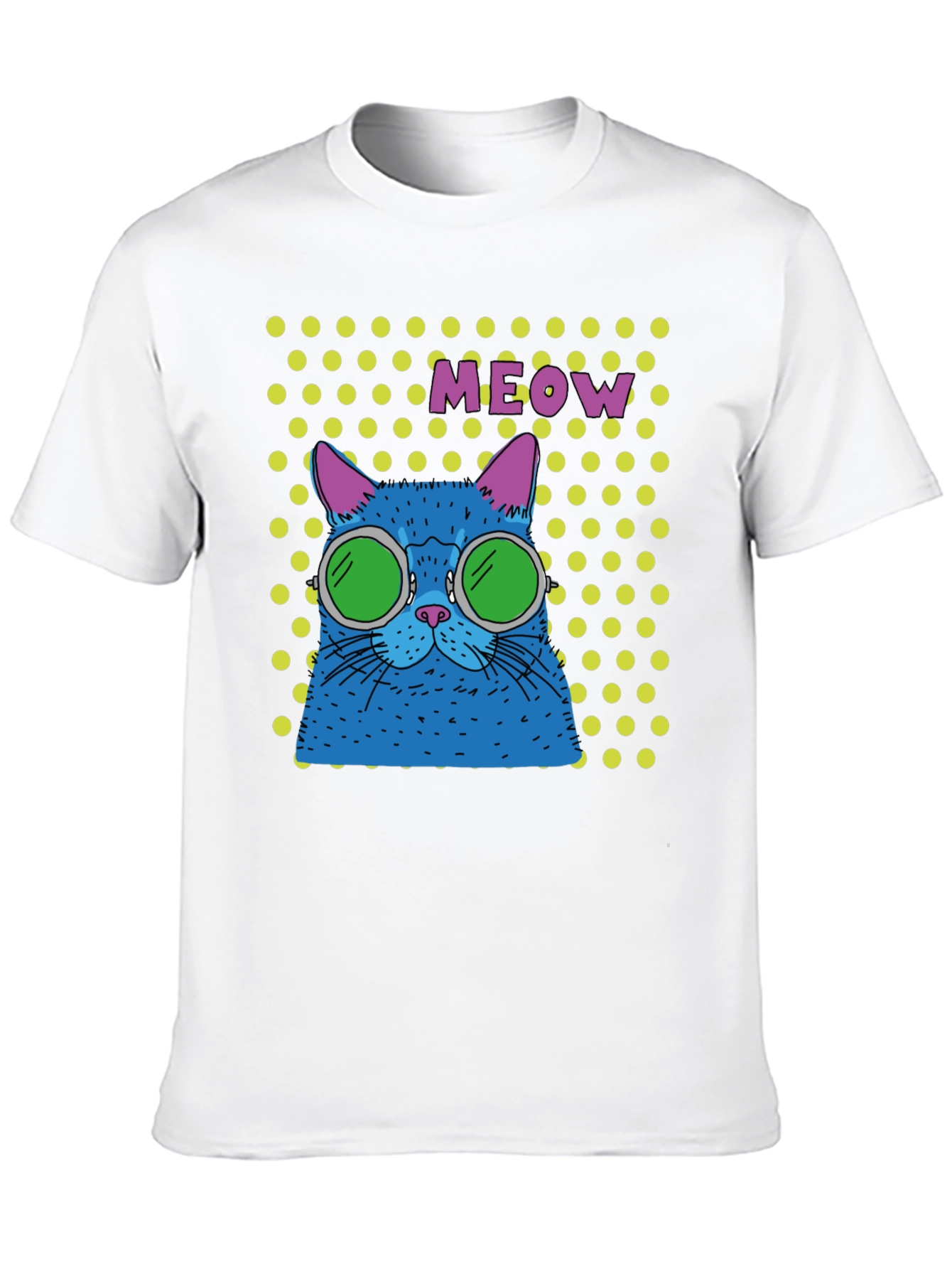 Cool Cat Meow T-Shirt - Black