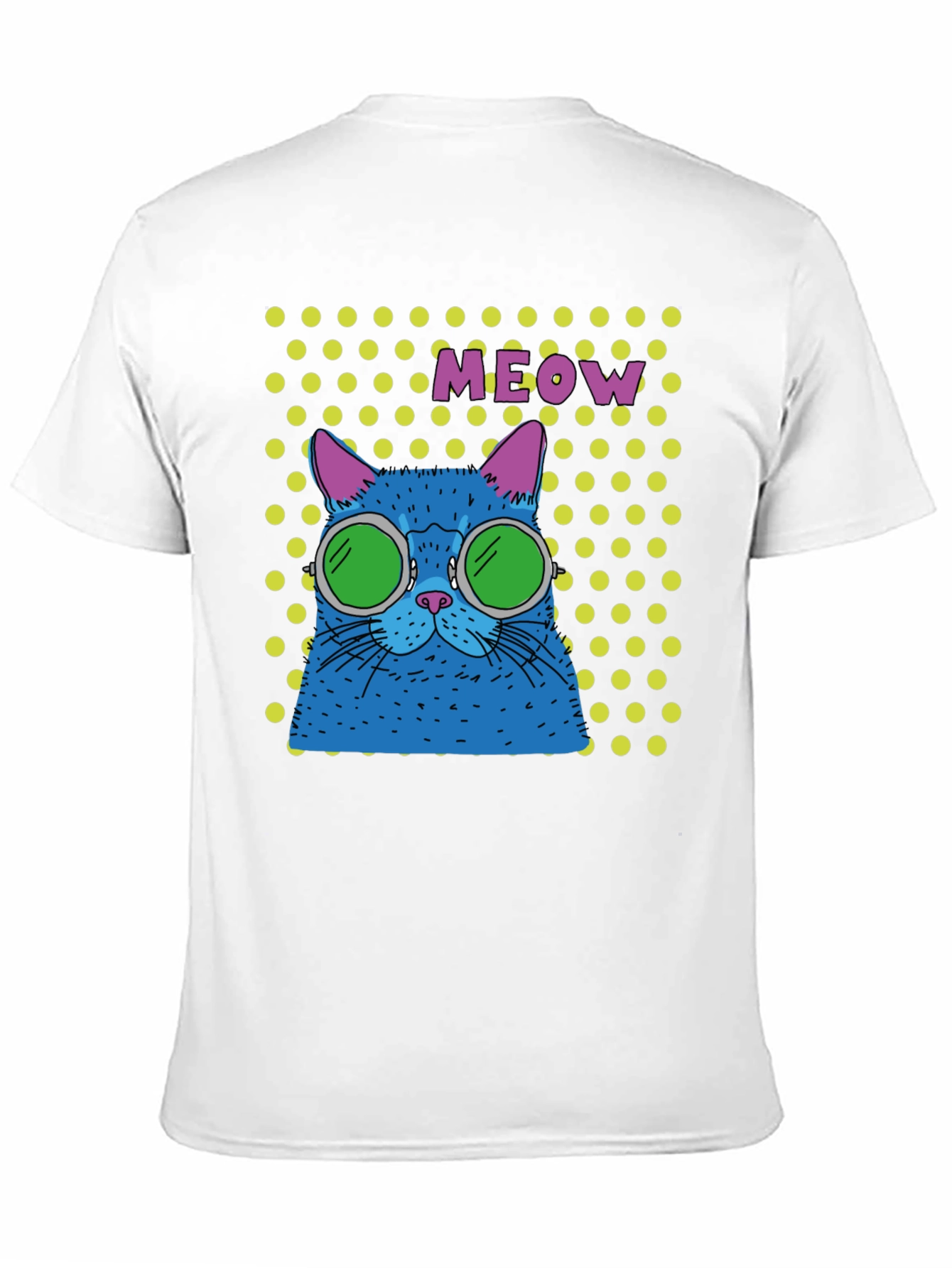Cool Cat Meow T-Shirt - Black