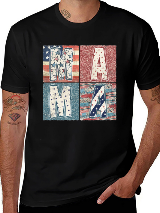 Patriotic Mama Graphic Tee - Black