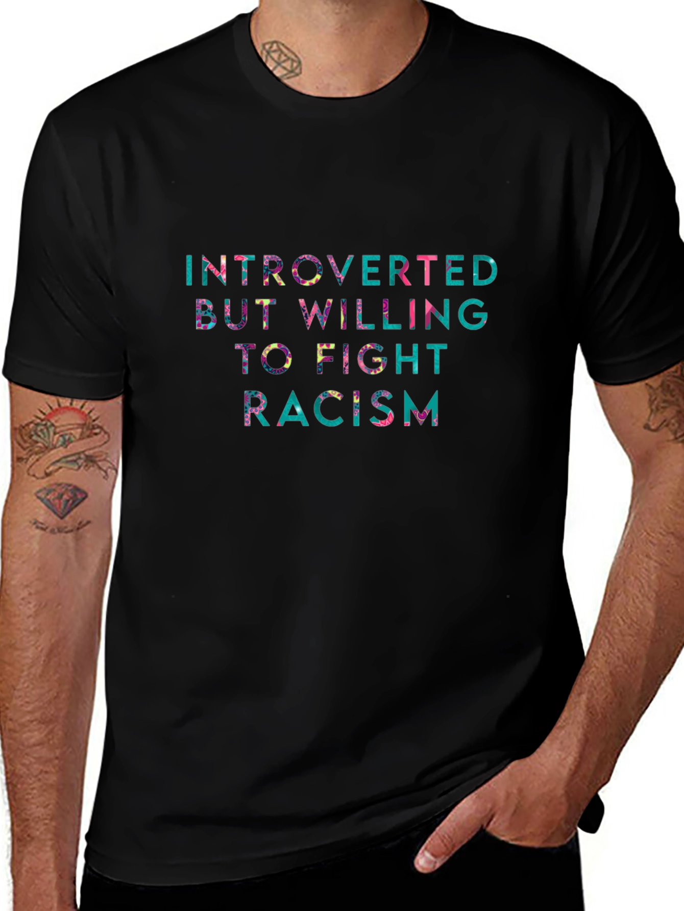 Introverted But Willing to Fight Racism T-Shirt