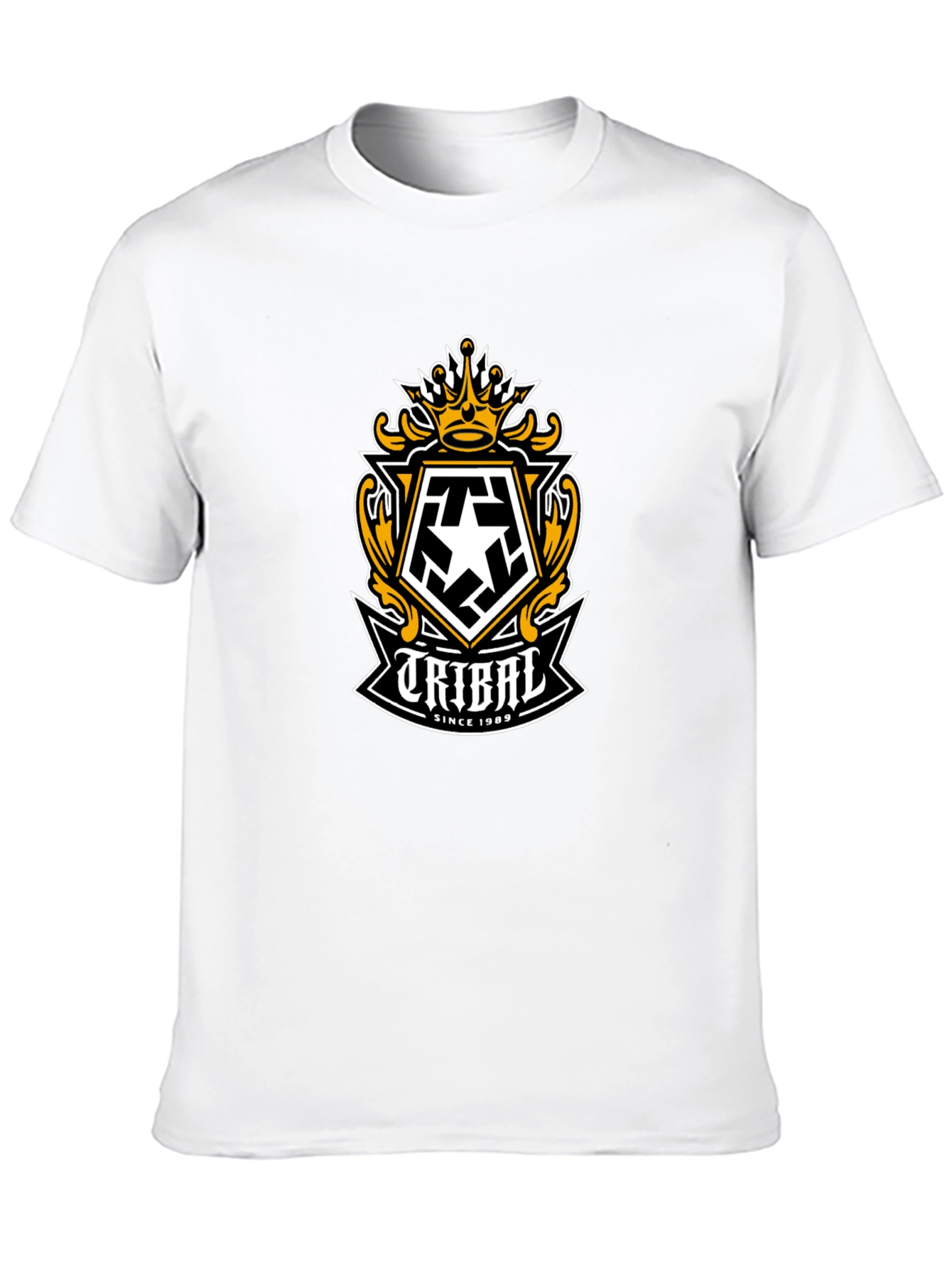 Tribal Gear Mens Black T-Shirt with Graphic Logo