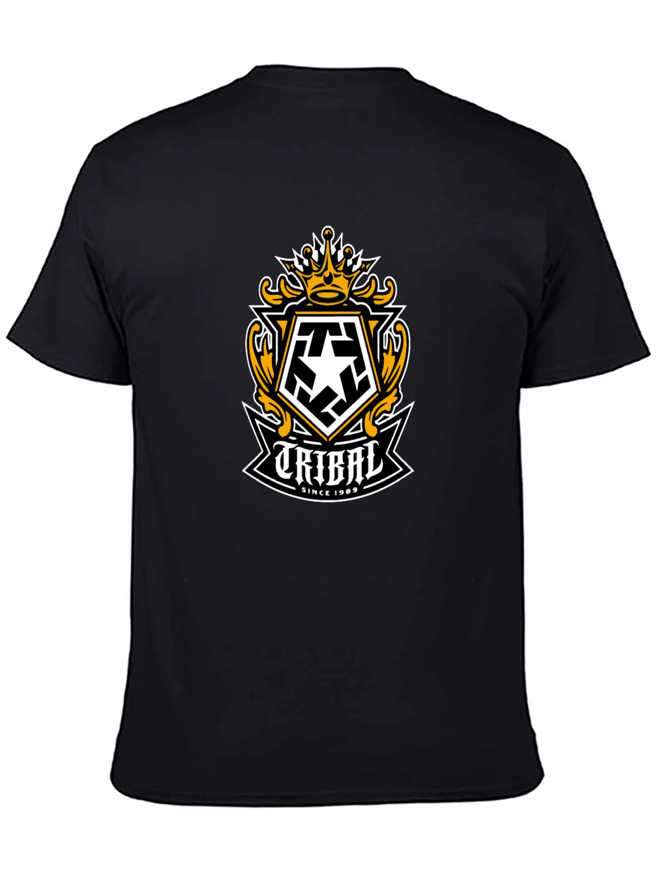 Tribal Gear Mens Black T-Shirt with Graphic Logo