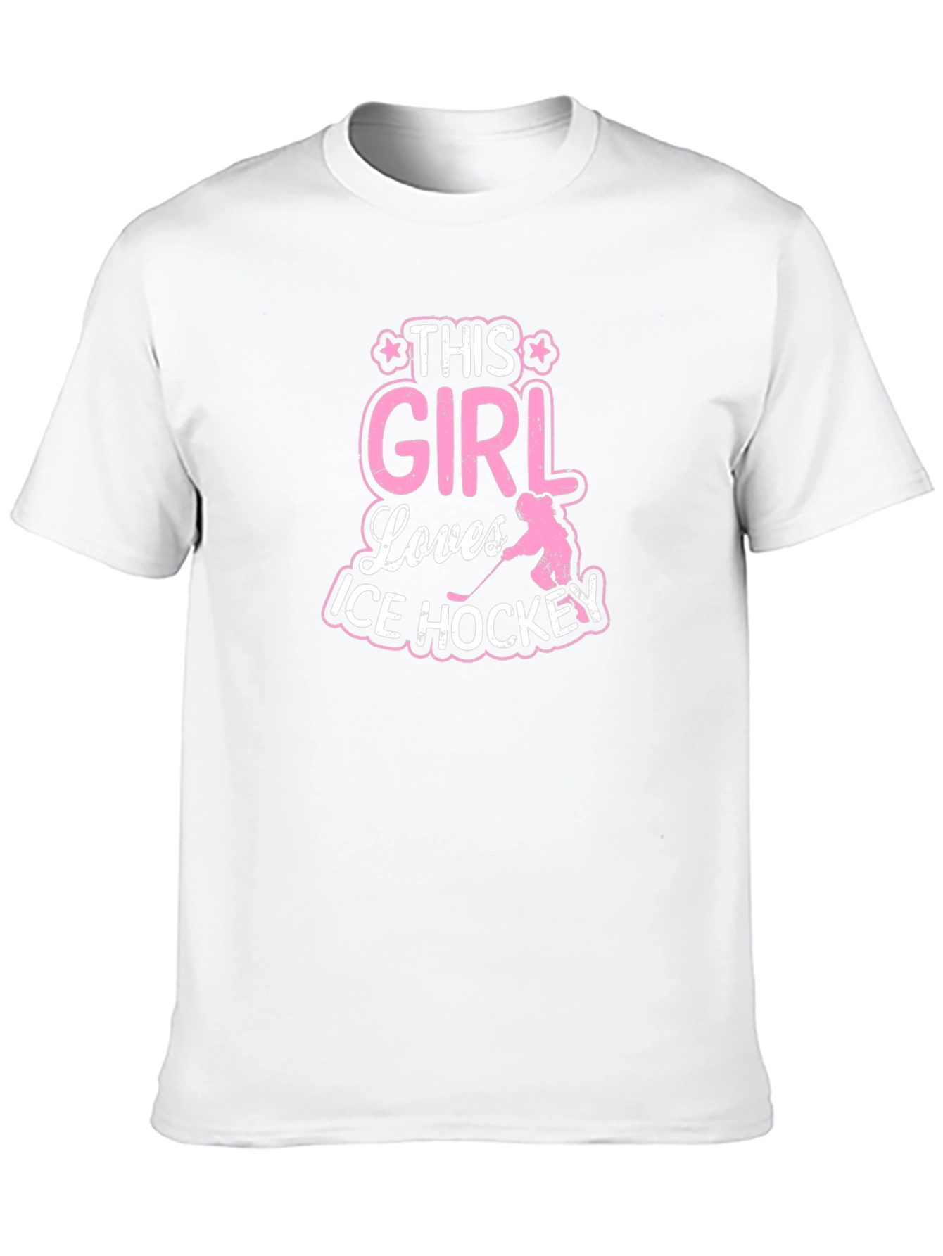 This Girl Loves Ice Hockey T-Shirt Black
