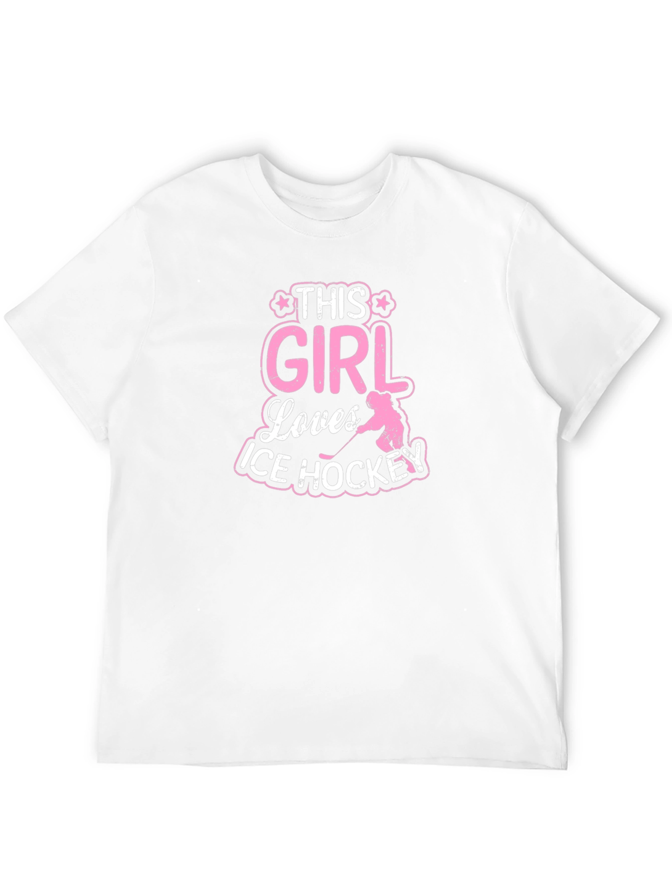 This Girl Loves Ice Hockey T-Shirt Black