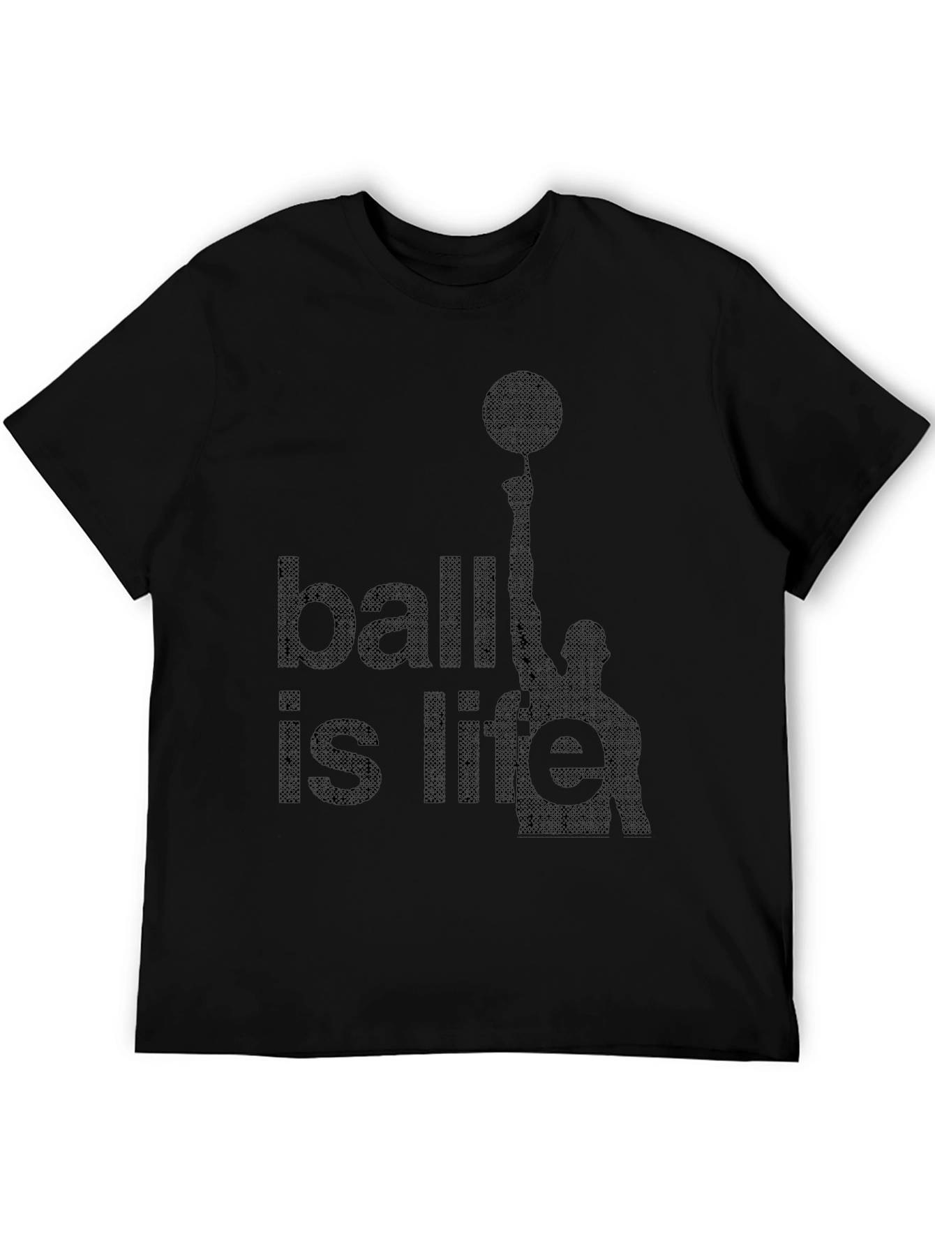 Ball is Life Graphic Tee - Black Basketball T-Shirt