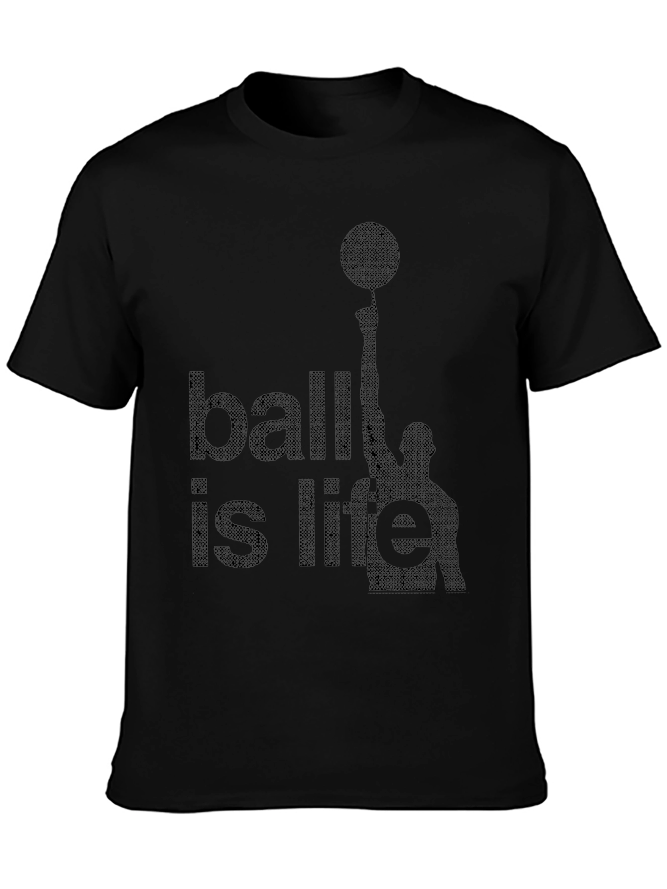 Ball is Life Graphic Tee - Black Basketball T-Shirt
