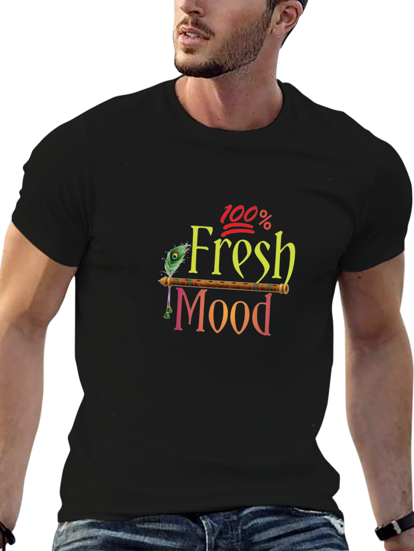 100% Fresh Mood Black Graphic Tee