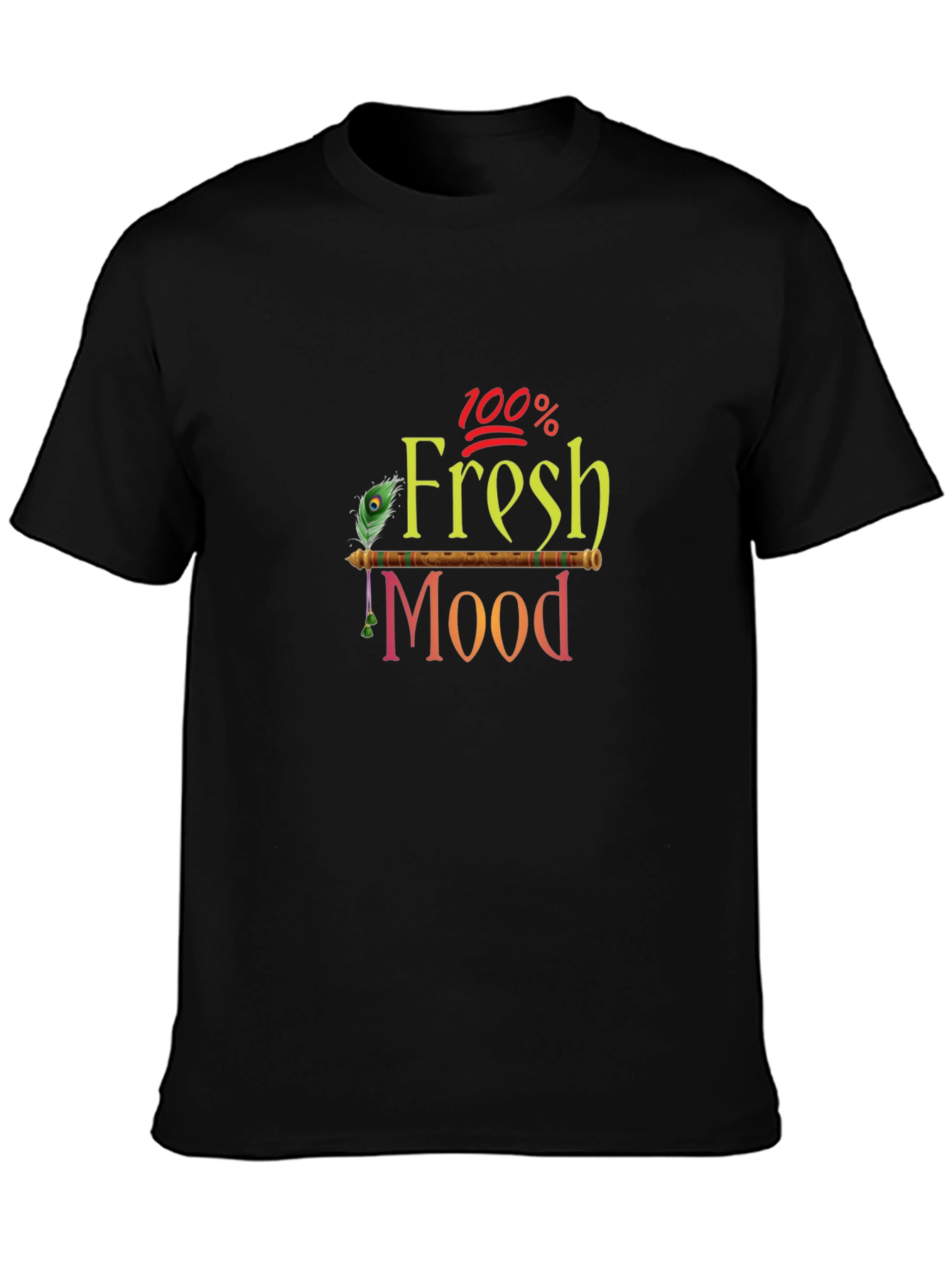 100% Fresh Mood Black Graphic Tee