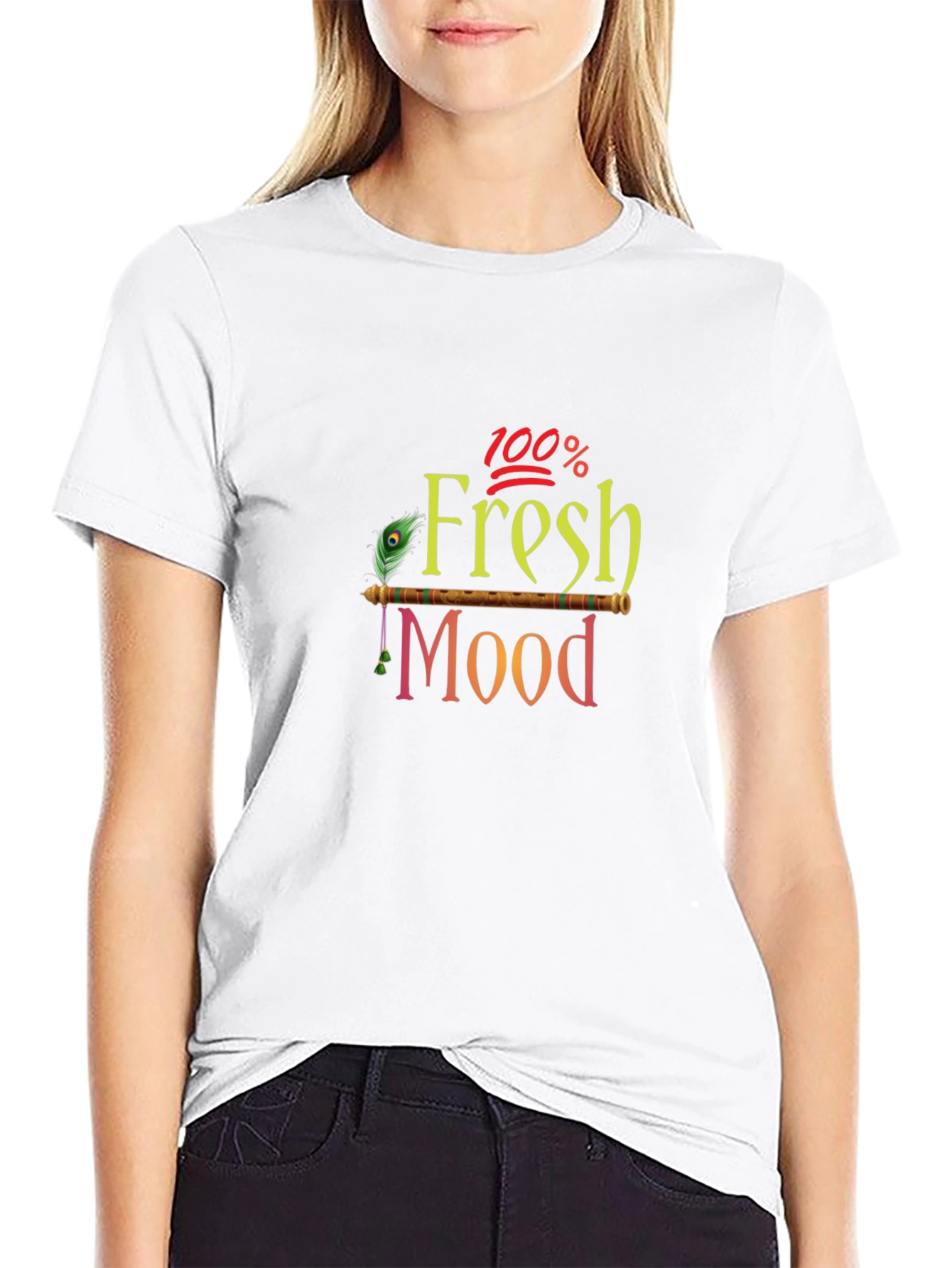100% Fresh Mood Black Graphic Tee