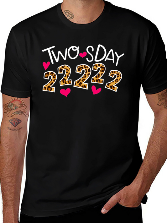 Twosday 2-22-22 Leopard Print Graphic Tee