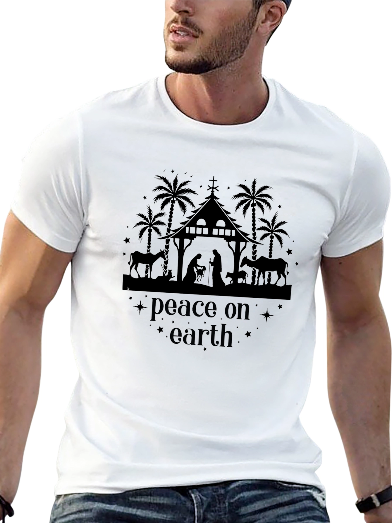 Peace on Earth Nativity Scene T-Shirt