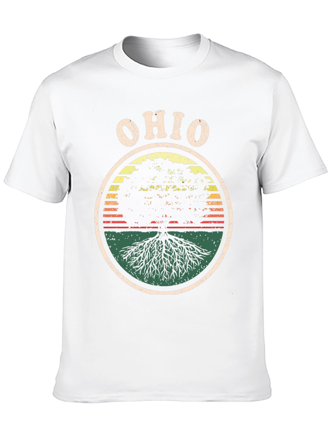 Ohio Tree Roots Retro Graphic T-Shirt