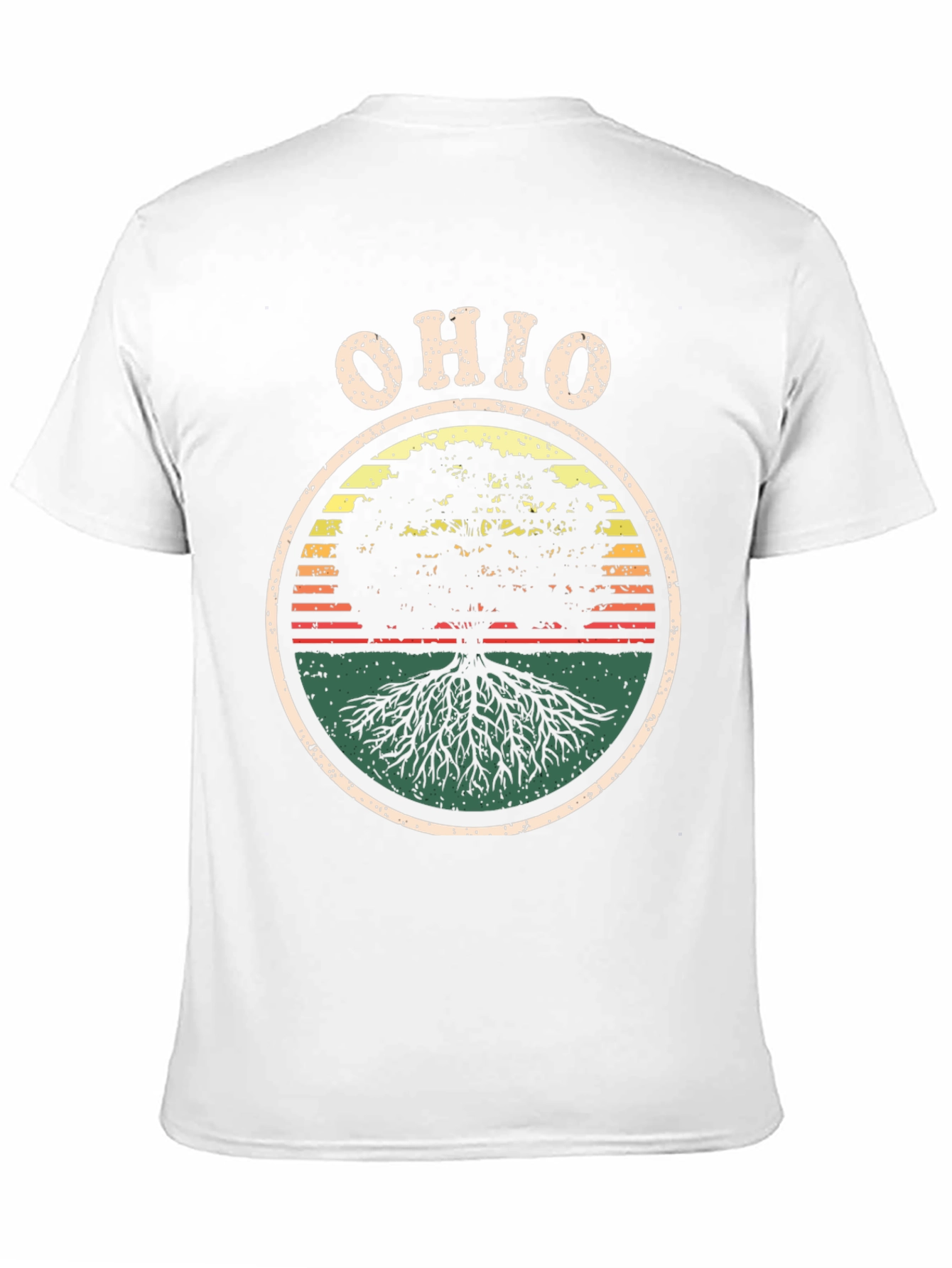 Ohio Tree Roots Retro Graphic T-Shirt