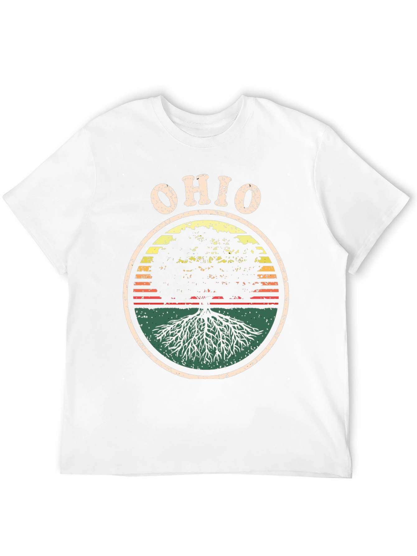 Ohio Tree Roots Retro Graphic T-Shirt