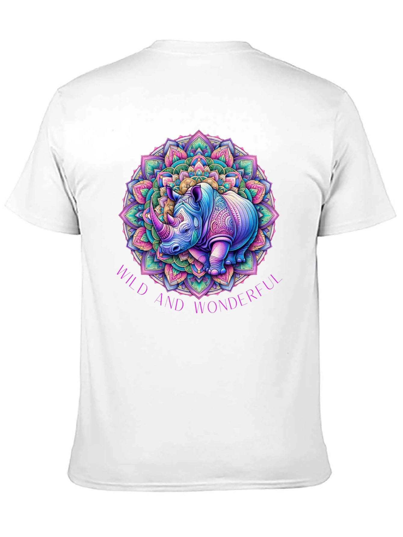 Wild and Wonderful Rhino Mandala T-Shirt