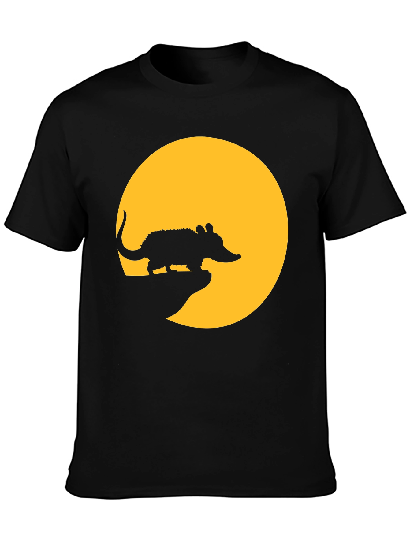 Armadillo Moon Mens Black T-Shirt