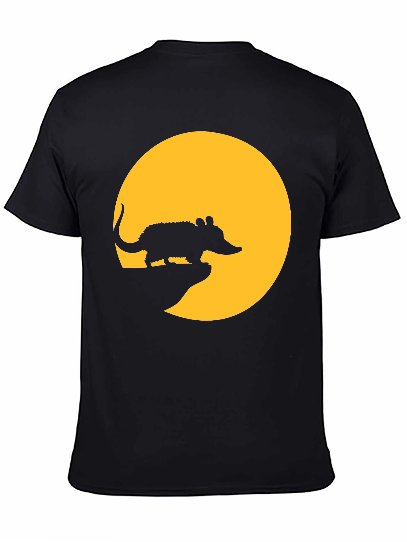 Armadillo Moon Mens Black T-Shirt