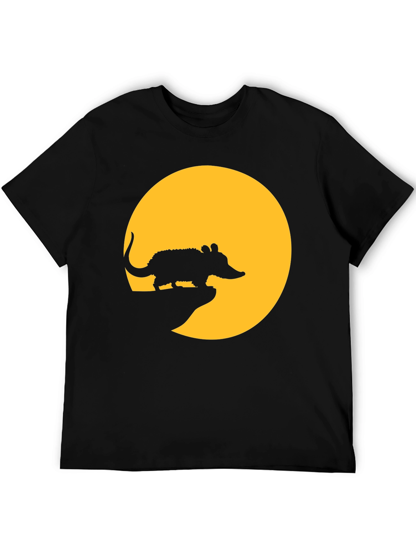 Armadillo Moon Mens Black T-Shirt