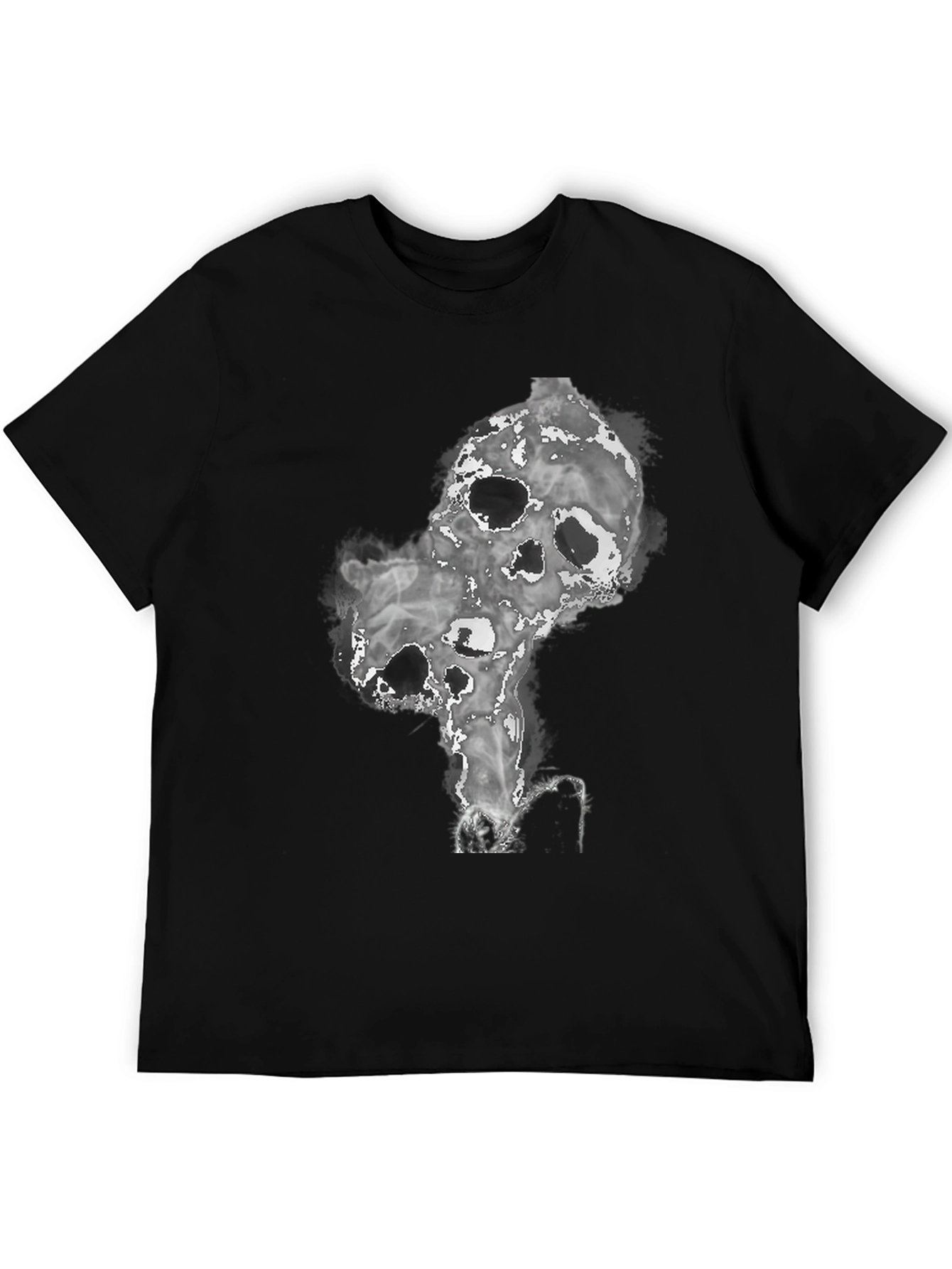 Smokey Skull Graphic Tee - Dark and Edgy Design