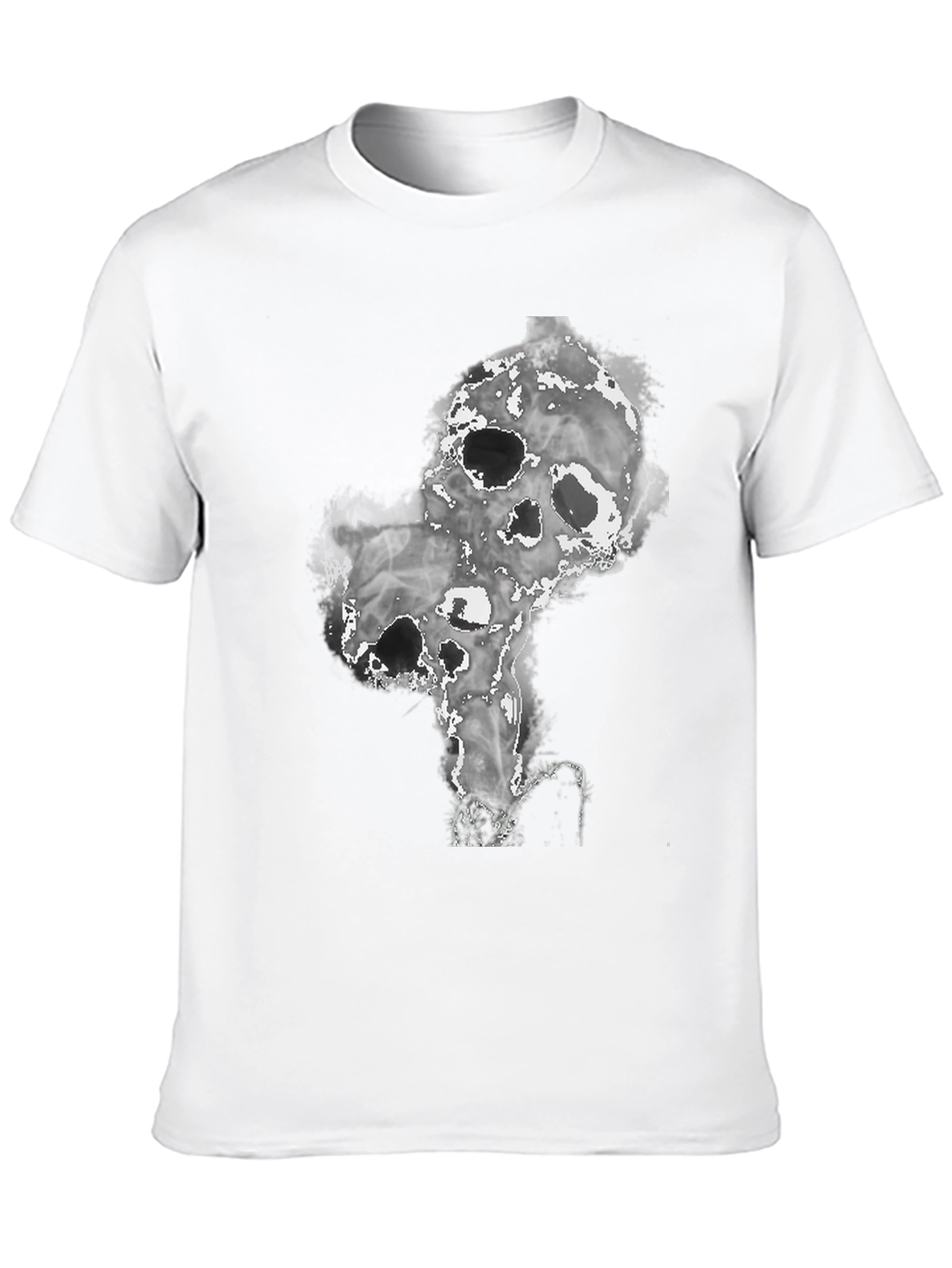 Smokey Skull Graphic Tee - Dark and Edgy Design